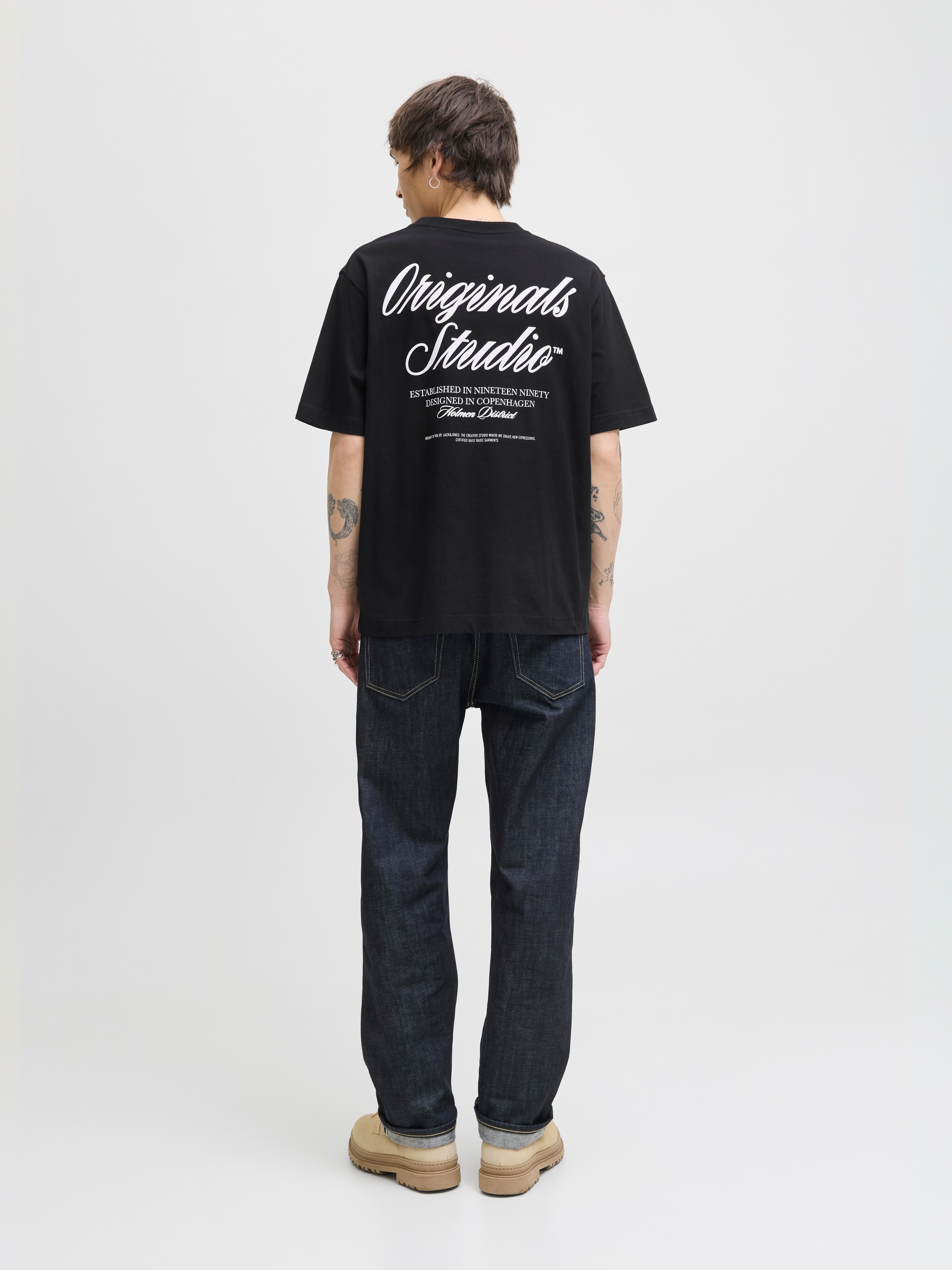 Jack & Jones Kurzarmshirt »JORNORREBRO TYPO TEE SS CREW NECK NOOS«