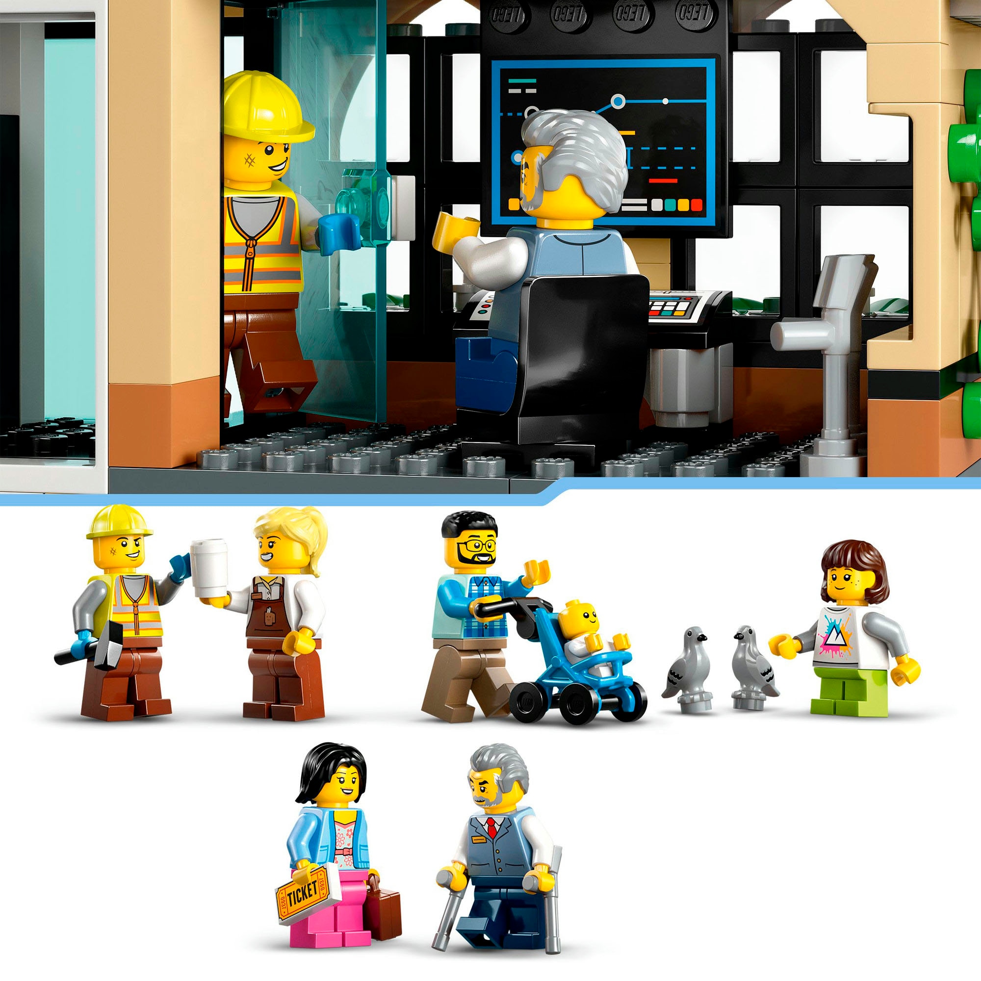 LEGO® Pions de construction »Hauptbahnhof (60469), LEGO City« Made in Europe