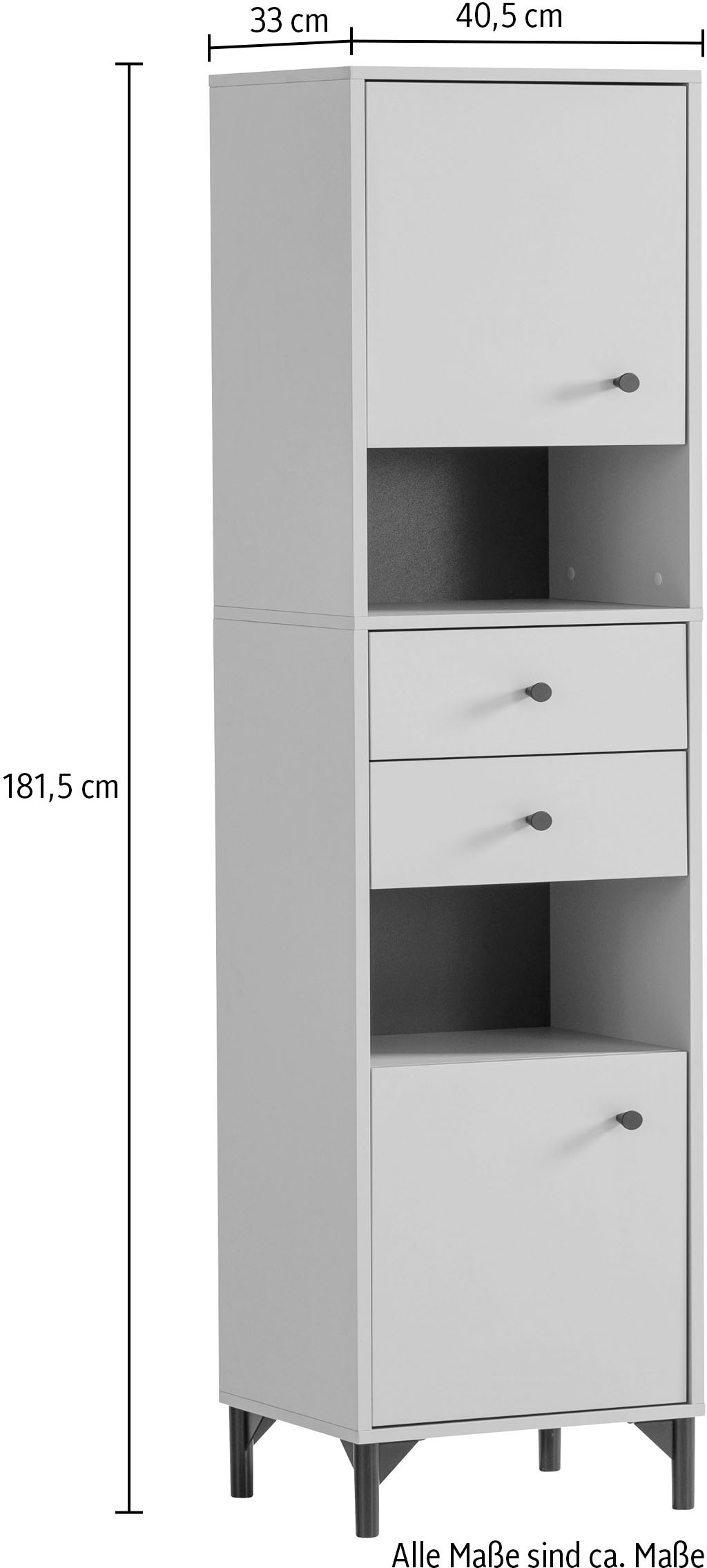 Schildmeyer Armoire haute »Smash, Breite 40 cm« Apricot Dekor, wechselbarer Türanschlag