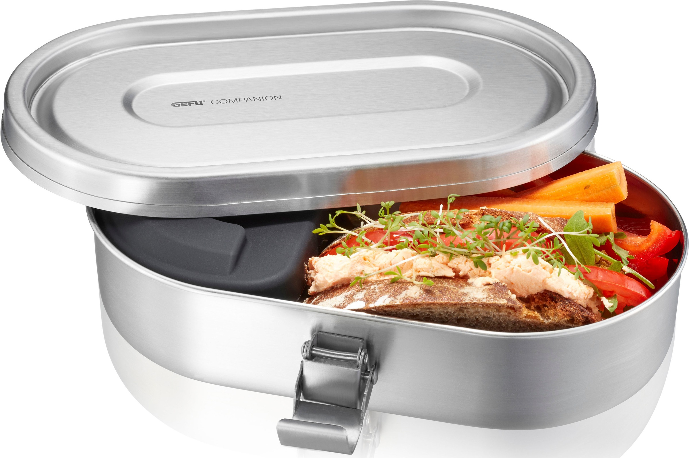 GEFU Lunchbox »COMPANION«, (Set, 2 tlg.), Bentobox-System: Äussere Dose 700 ml, Innendose 170 ml