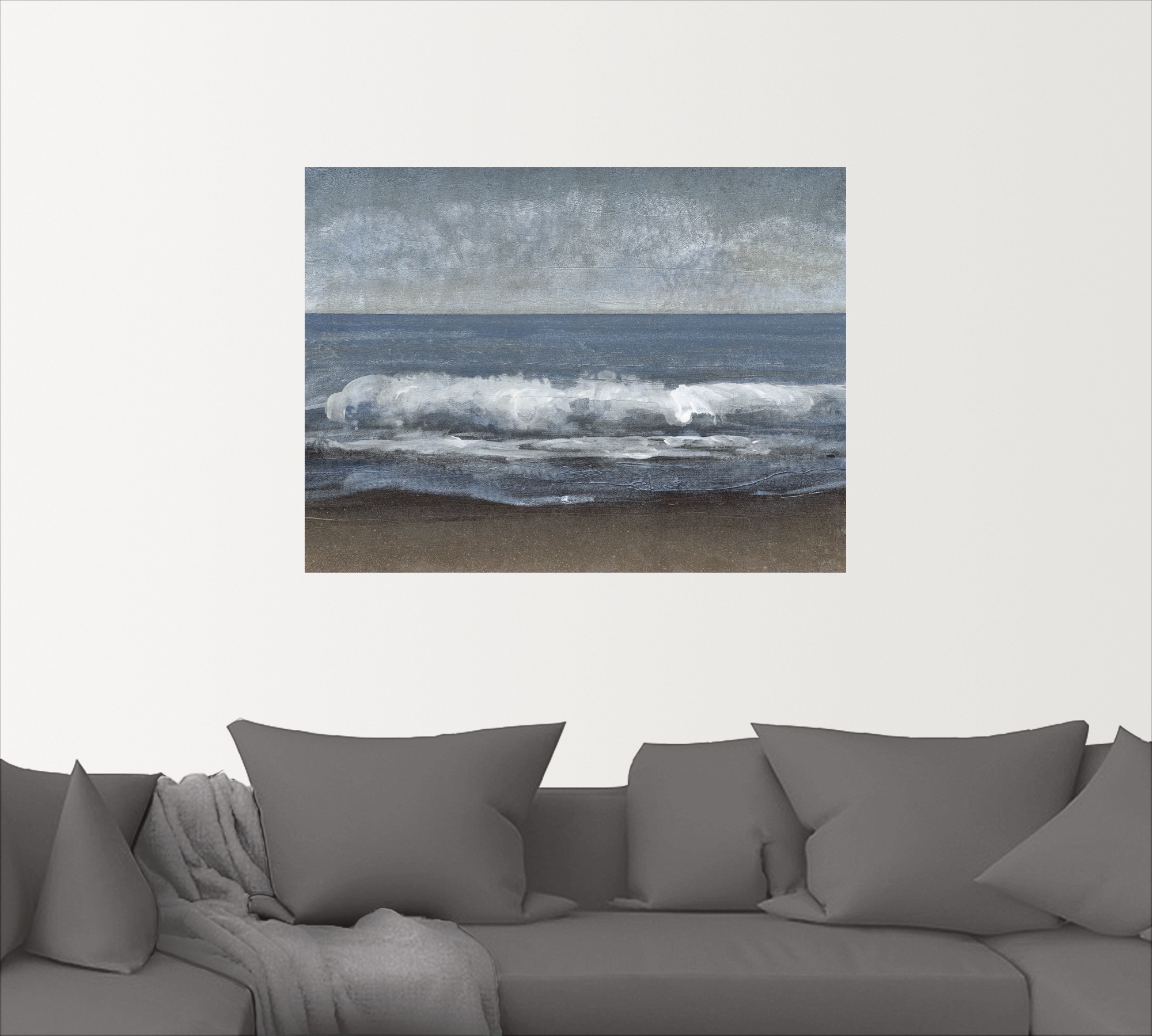 Image of Artland Wandbild »Schleichendes Grau I«, Gewässer, (1 St.), in vielen Grössen & Produktarten - Alubild / Outdoorbild für den Aussenbereich, Leinwandbild, Poster, Wandaufkleber / Wandtattoo auch für Badezimmer geeignet bei Ackermann Versand Schweiz