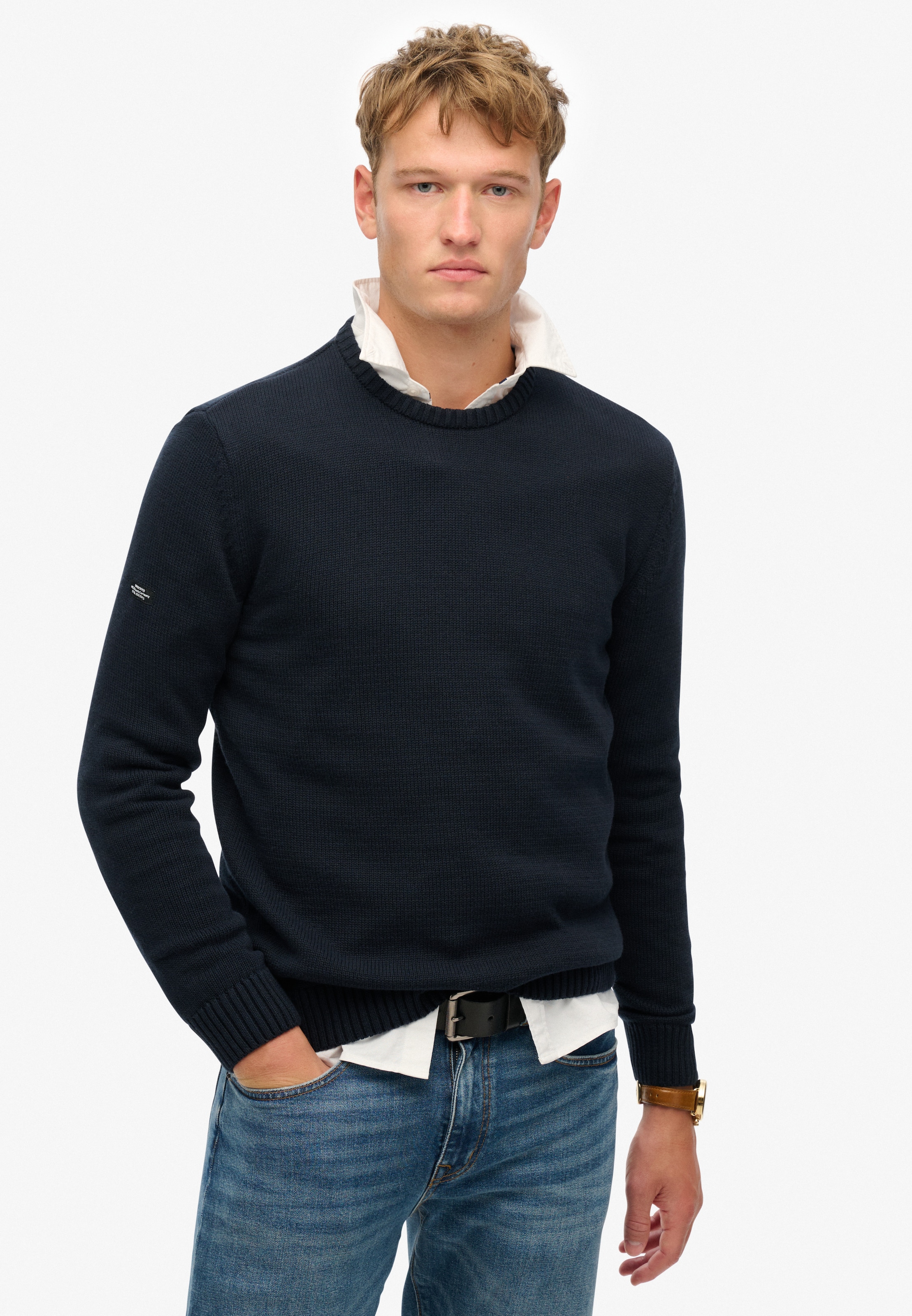 Superdry Strickpullover »COTTON CLASSICS KNIT CREW«