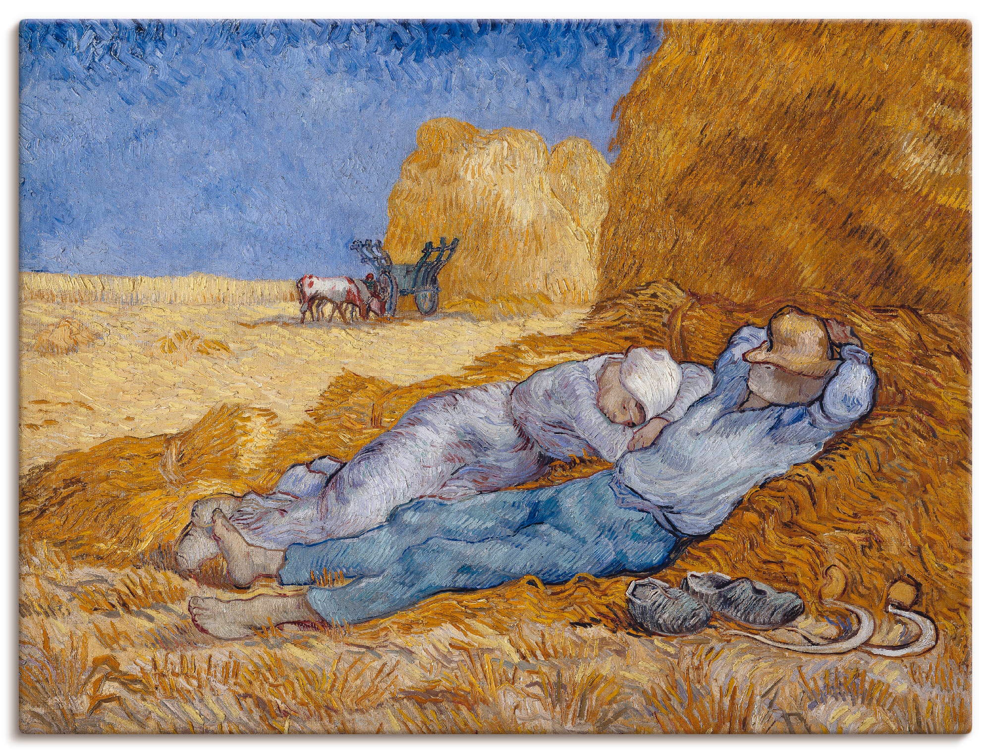 Image of Artland Leinwandbild "Mittagsrast" Felder 1 Stk. tlg. auf Holzrahmen gespannt