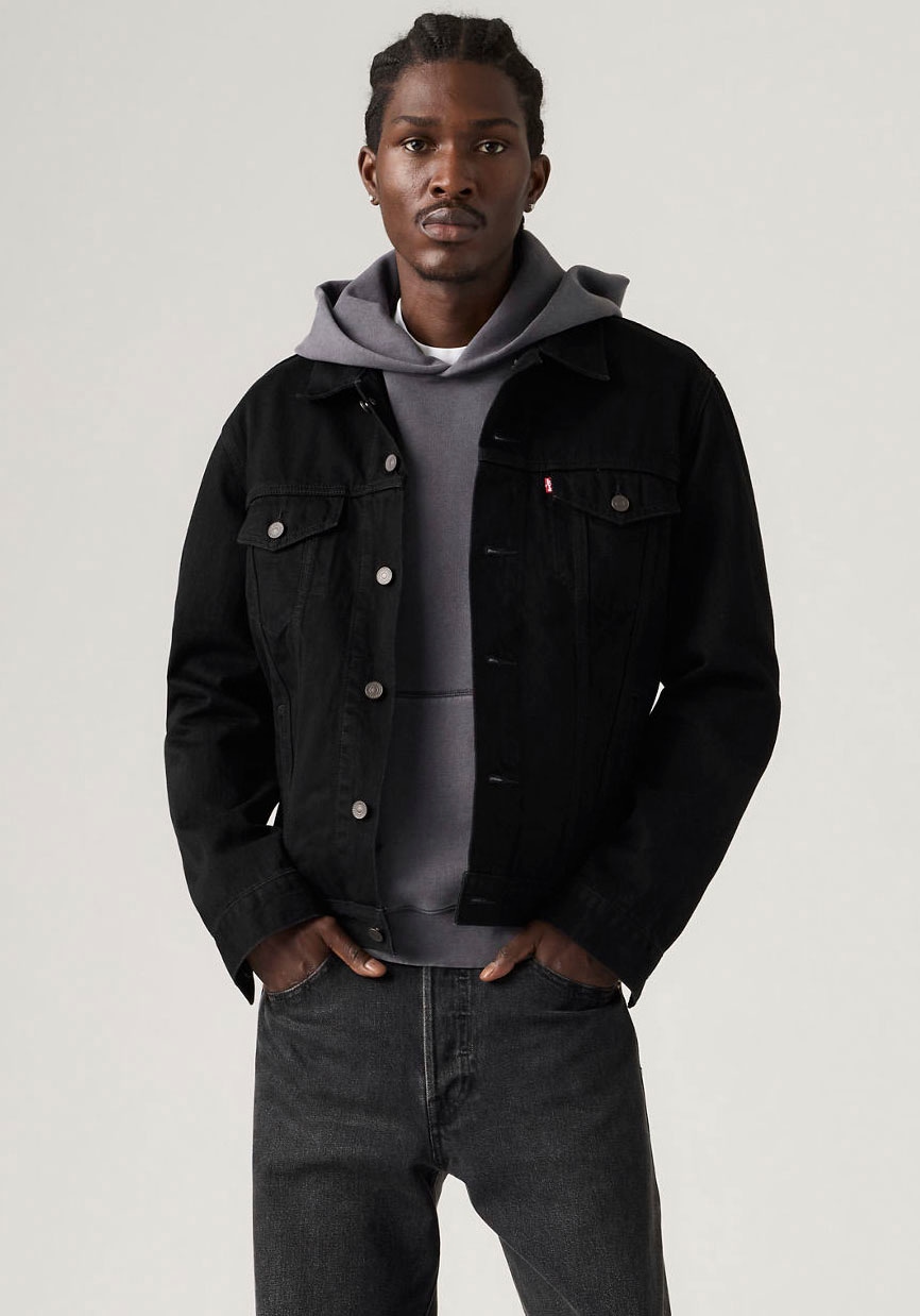 Levi's® Veste en jean »VINTAGE FIT TRUCKER JKT« sans capuche avec patte de boutonnage