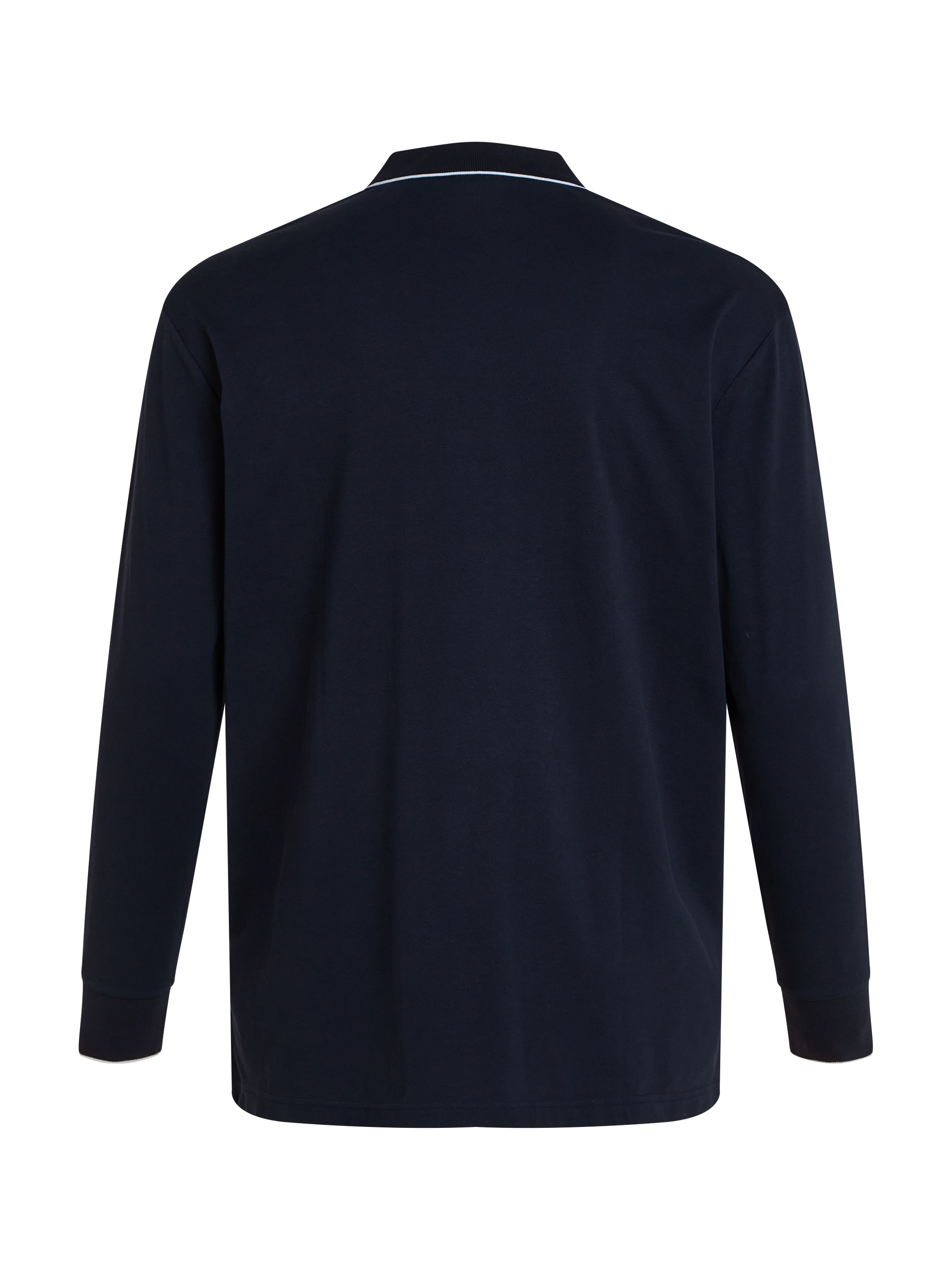 Calvin Klein Big&Tall Langarm-Poloshirt »BT_STRETCH PIQUE TIPPING LS POLO«, in grossen Grössen mit Logopatch