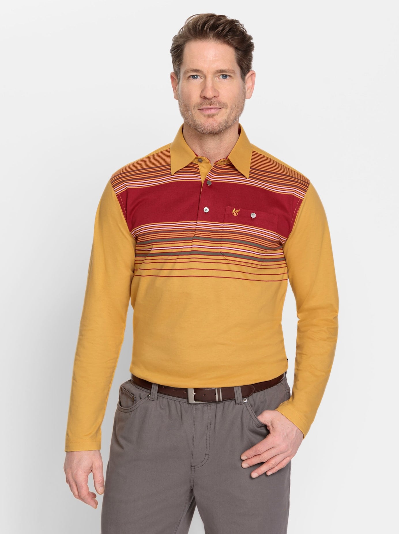 Classic Poloshirt »Langarm-Poloshirt«, (1 tlg.)