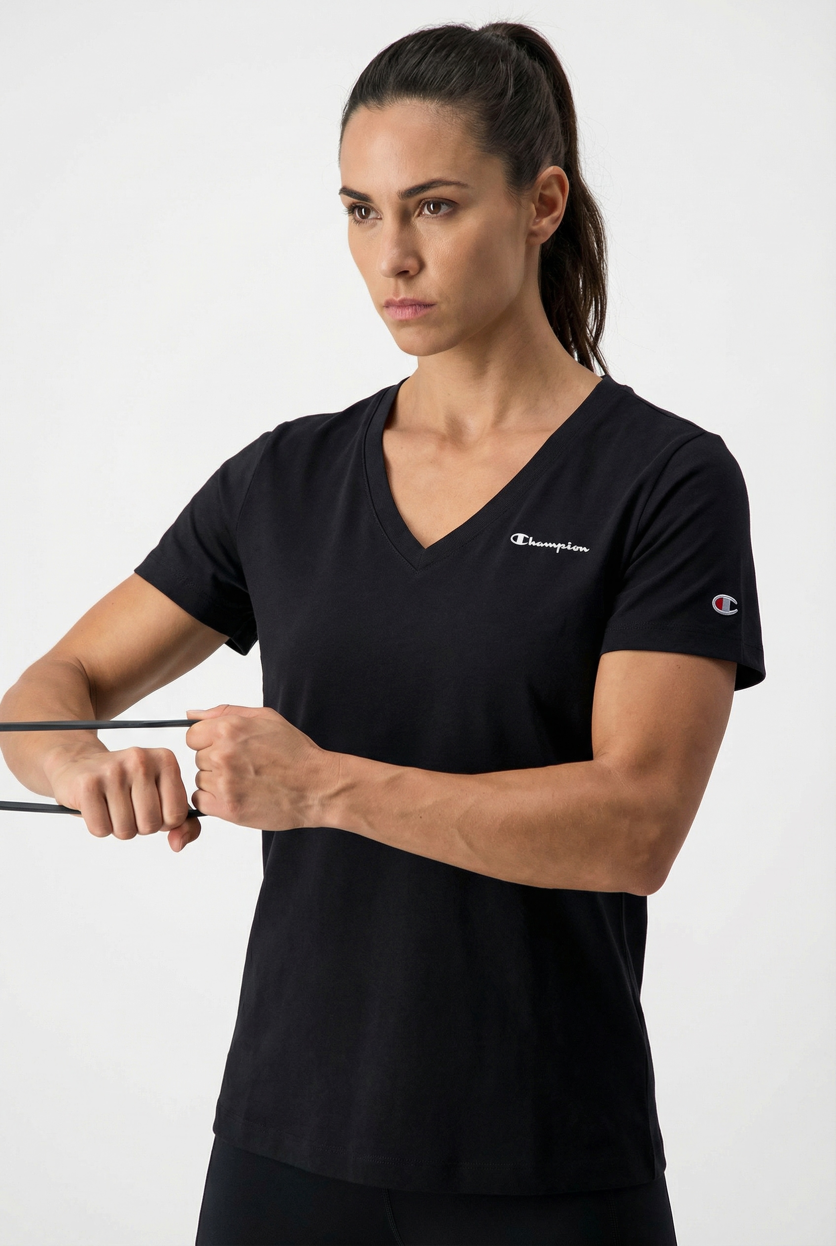 Champion T-Shirt »ICONS CONTRAST V-Neck T-Shirt« sportlicher Stil, für sportliche Aktivitäten, Kurzarmdesign