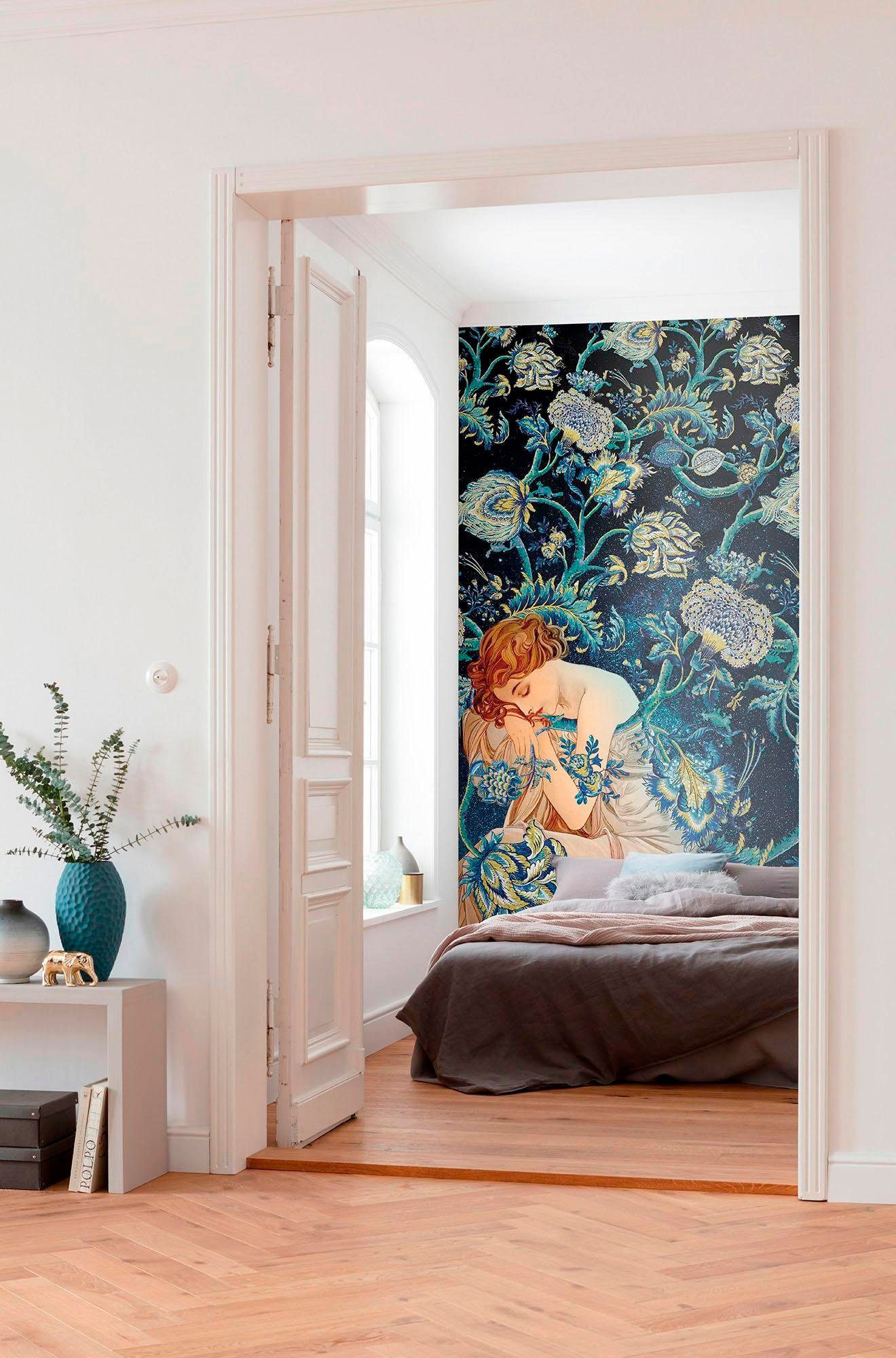 Komar Vliestapete »Digitaldruck Vlies - Femme d'Or - Grösse 200 x 280 cm«, bedruckt, Wohnzimmer, Schlafzimmer