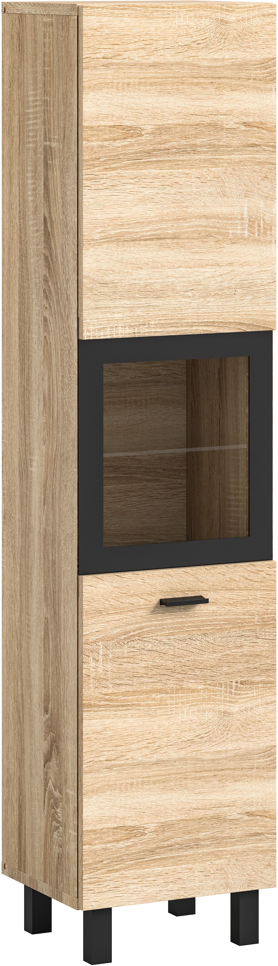 welltime Hochschrank »Tampa, Höhe 125cm, hängend oder stehend montierbar« Badschrank, Bad-Hängeschrank, Badezimmer, Bad-Möbel