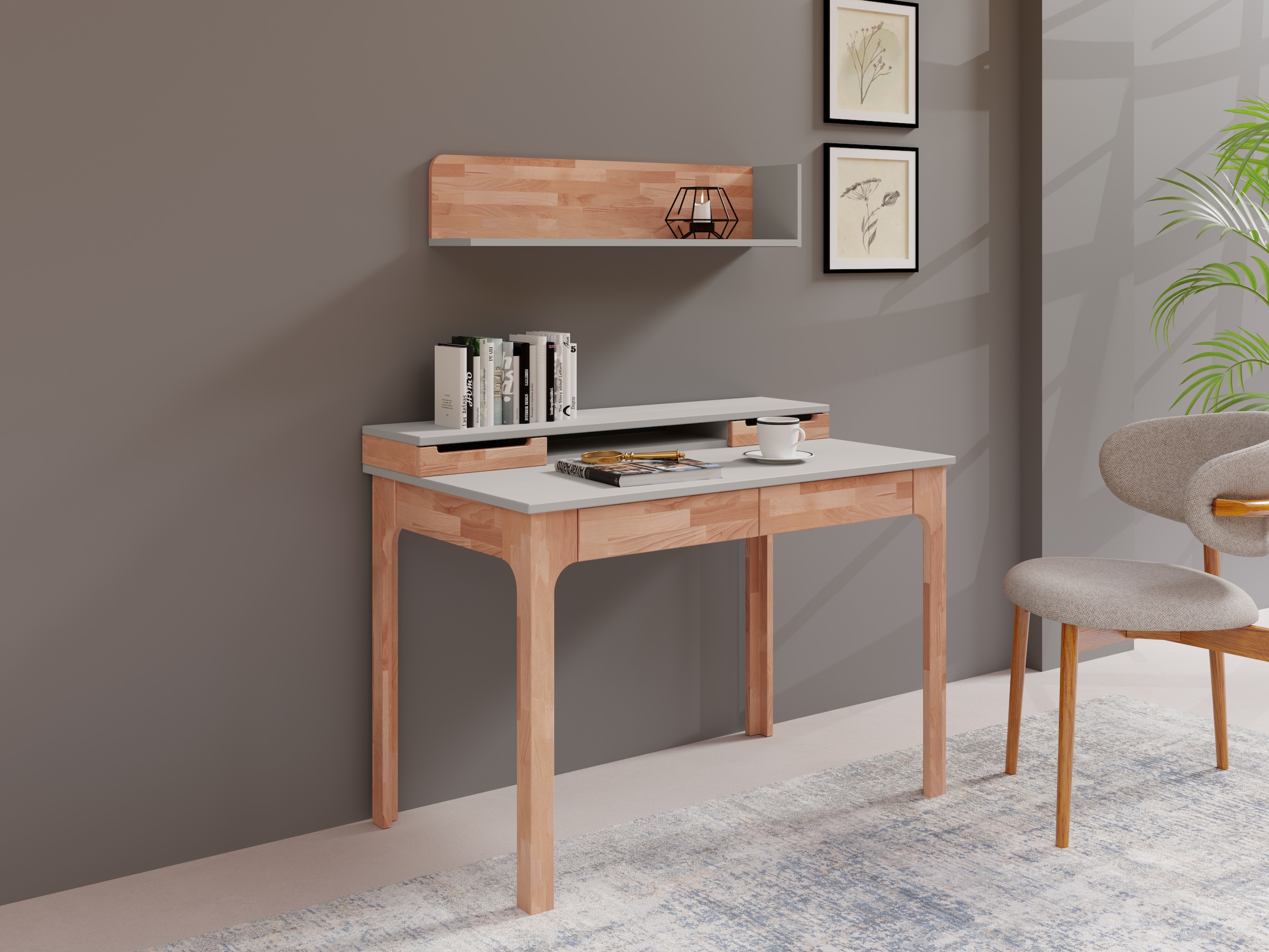 Home affaire Schreibtisch »Citra« schöne moderne Farbkombination