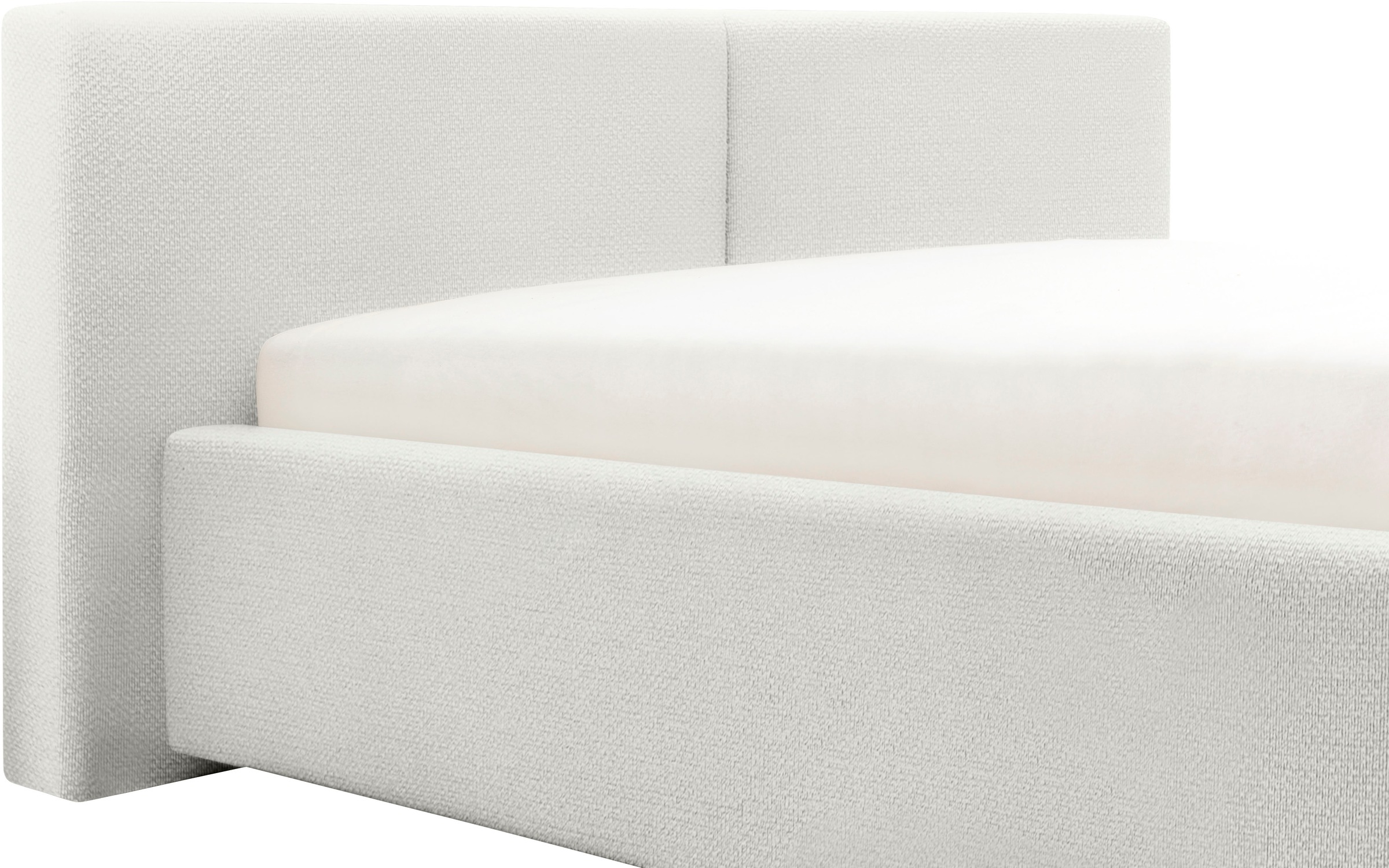 meise.möbel Polsterbett »Cube wahlweise mit Matratze und Bettkasten«, extra flaches Kopfteil, erhältlich in den Breiten 140cm, 160cm & 180cm