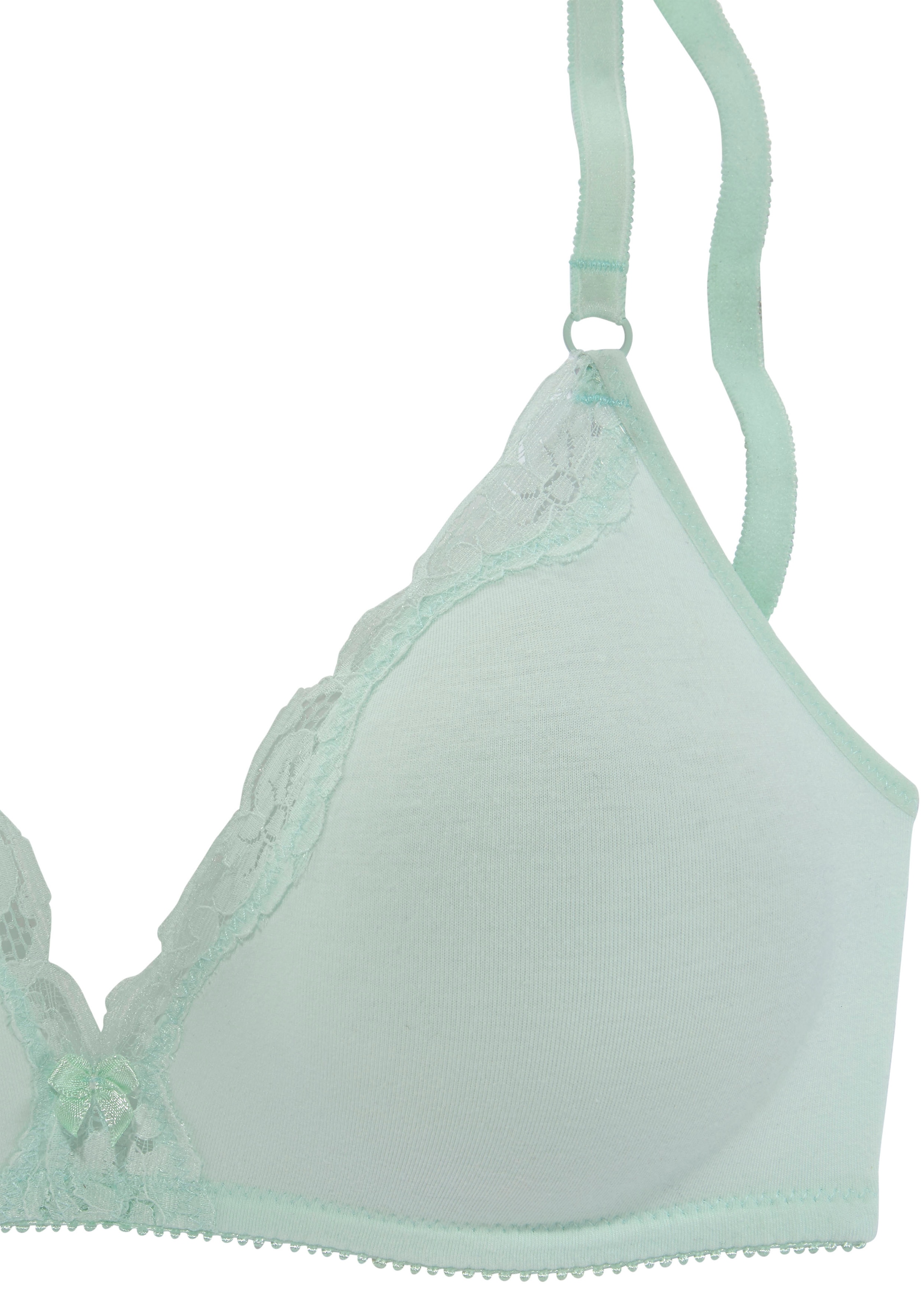 petite fleur Bralette-BH, (Packung, 2 Bügel Stück), Spitze, Basic mit aus versandkostenfrei auf ohne Dessous Baumwolle