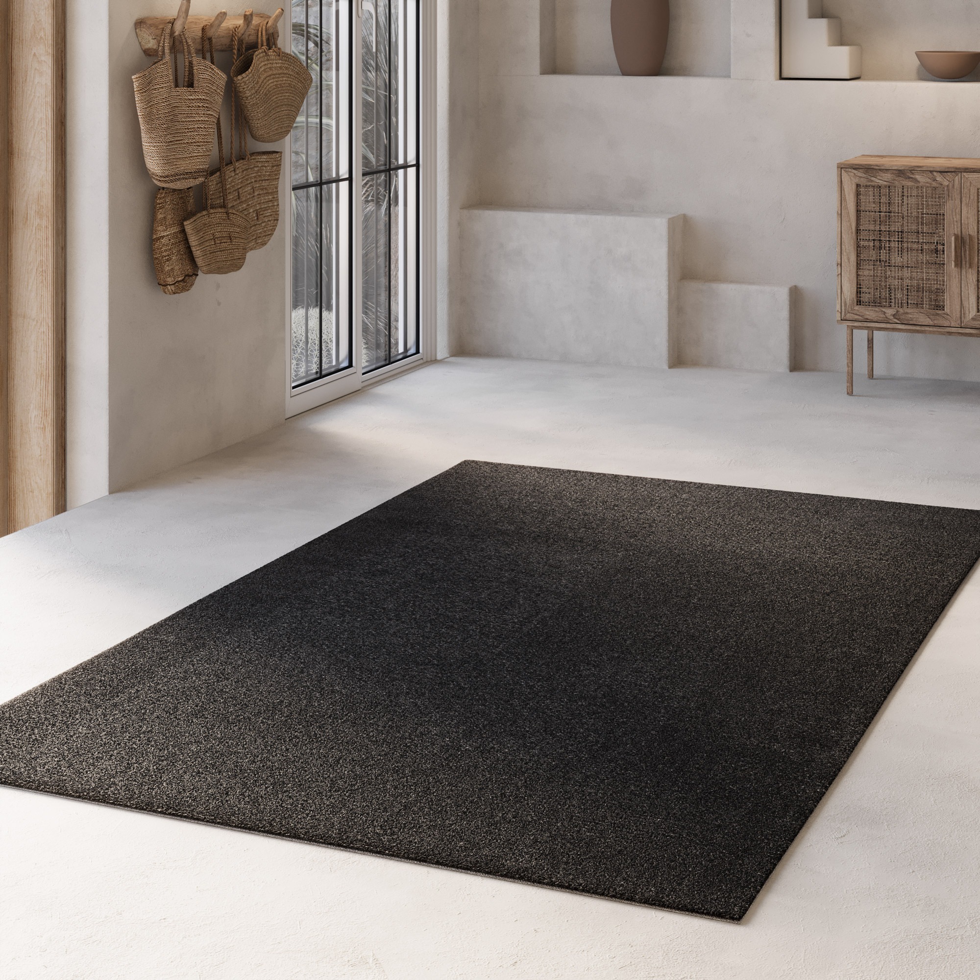 Image of Wecon home Basics Hochflor-Teppich "Nova, auch als Läufer, auch quadratisch" rechteckig 25 mm Höhe Shaggy gewebt, Läufer, robust, Wohnzimmer, Schlafzimmer