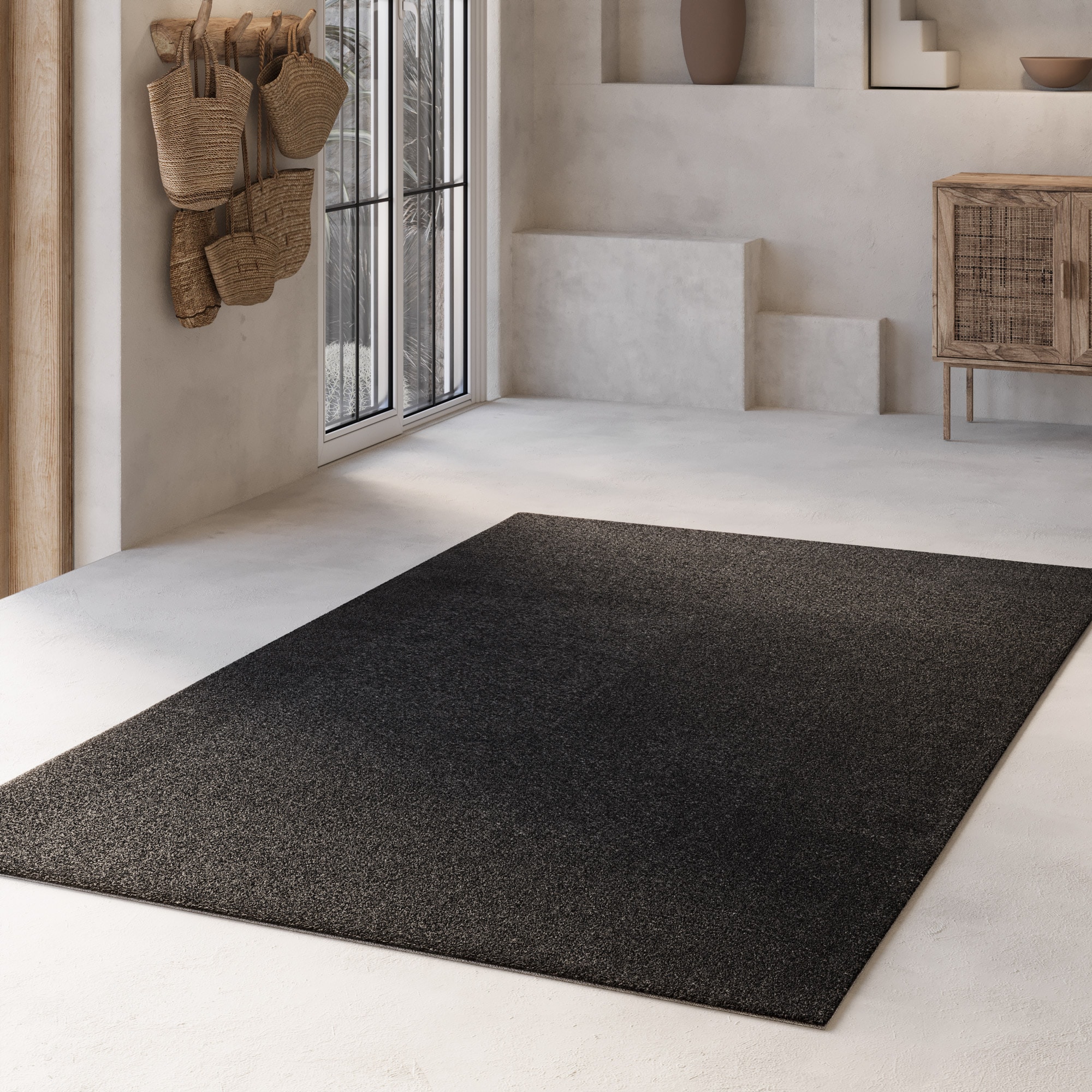Image of Wecon home Basics Hochflor-Teppich "Nova" quadratisch 25 mm Höhe Shaggy, gewebt, Läufer, robust, Wohnzimmer, Schlafzimmer