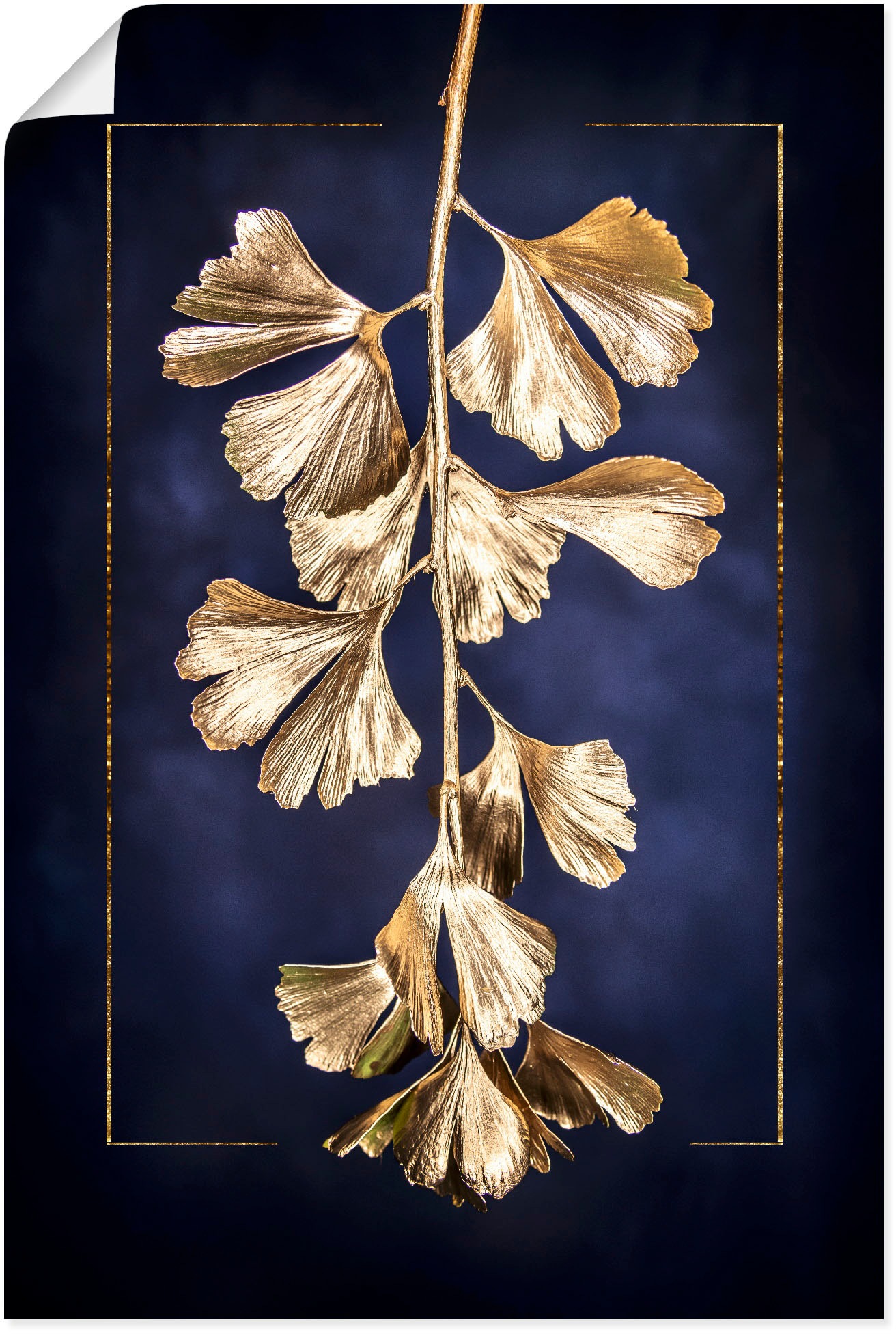Image of Artland Wandbild "Goldener Gingko" Blätterbilder 1 Stk. tlg. als Leinwandbild, Poster in verschied. Grössen