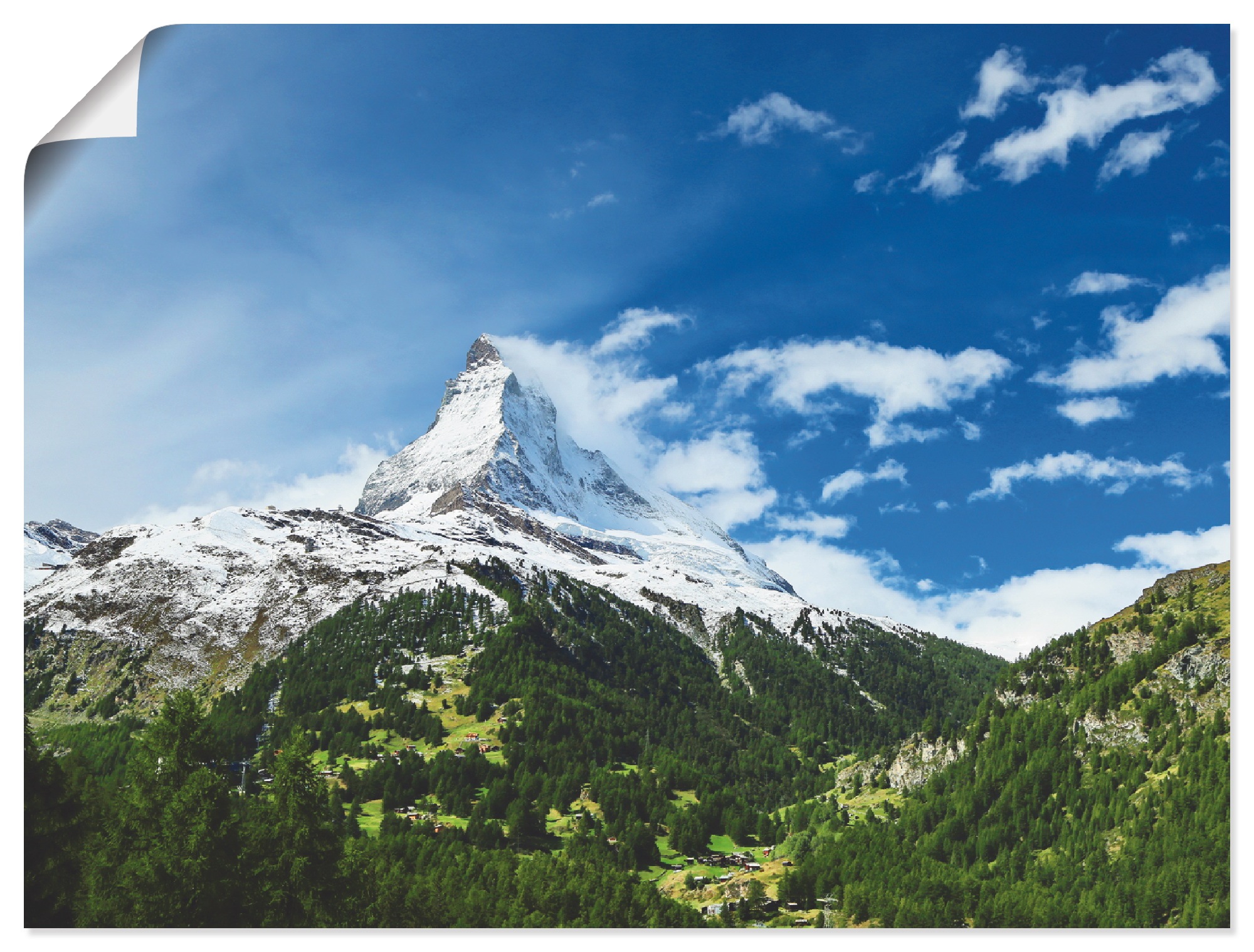 Image of Artland Wandbild »Matterhorn«, Berge, (1 St.), in vielen Grössen & Produktarten -Leinwandbild, Poster, Wandaufkleber / Wandtattoo auch für Badezimmer geeignet bei Ackermann Versand Schweiz