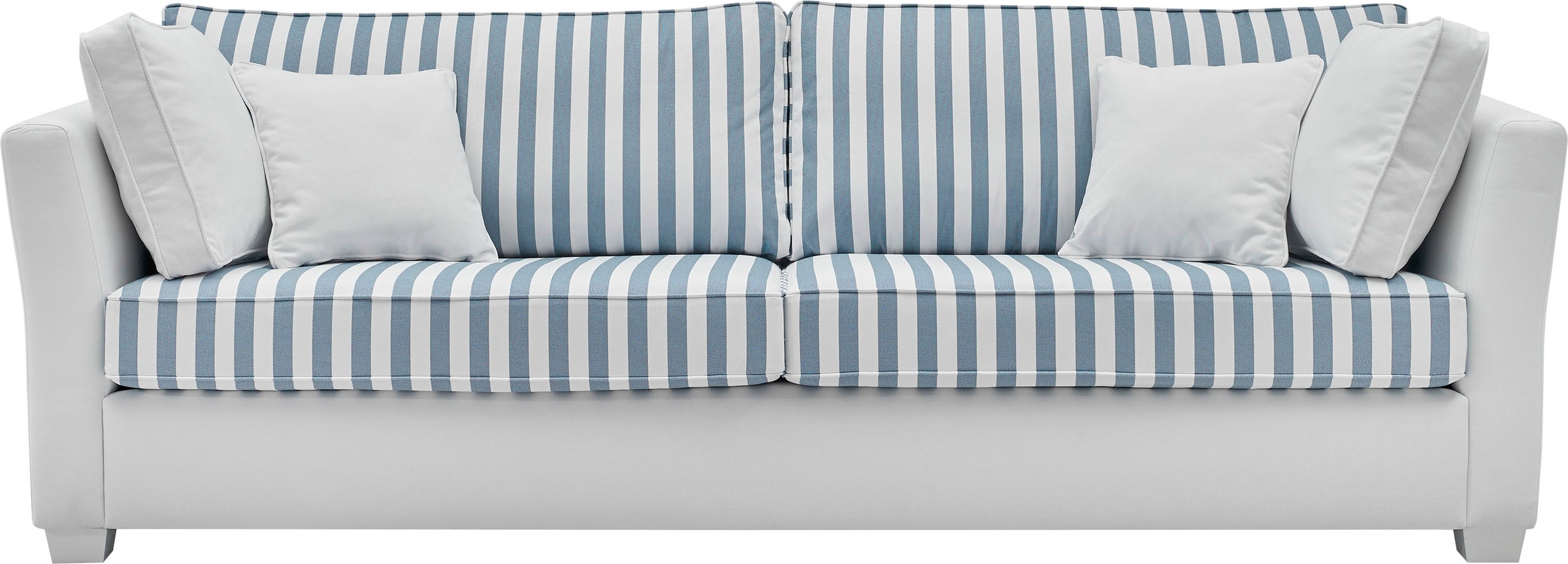 Home affaire 3-Sitzer »CALIFORNIA«, maritimer Landhausstil, in 3Breiten, mit Holzfüssen Weiss lackiert