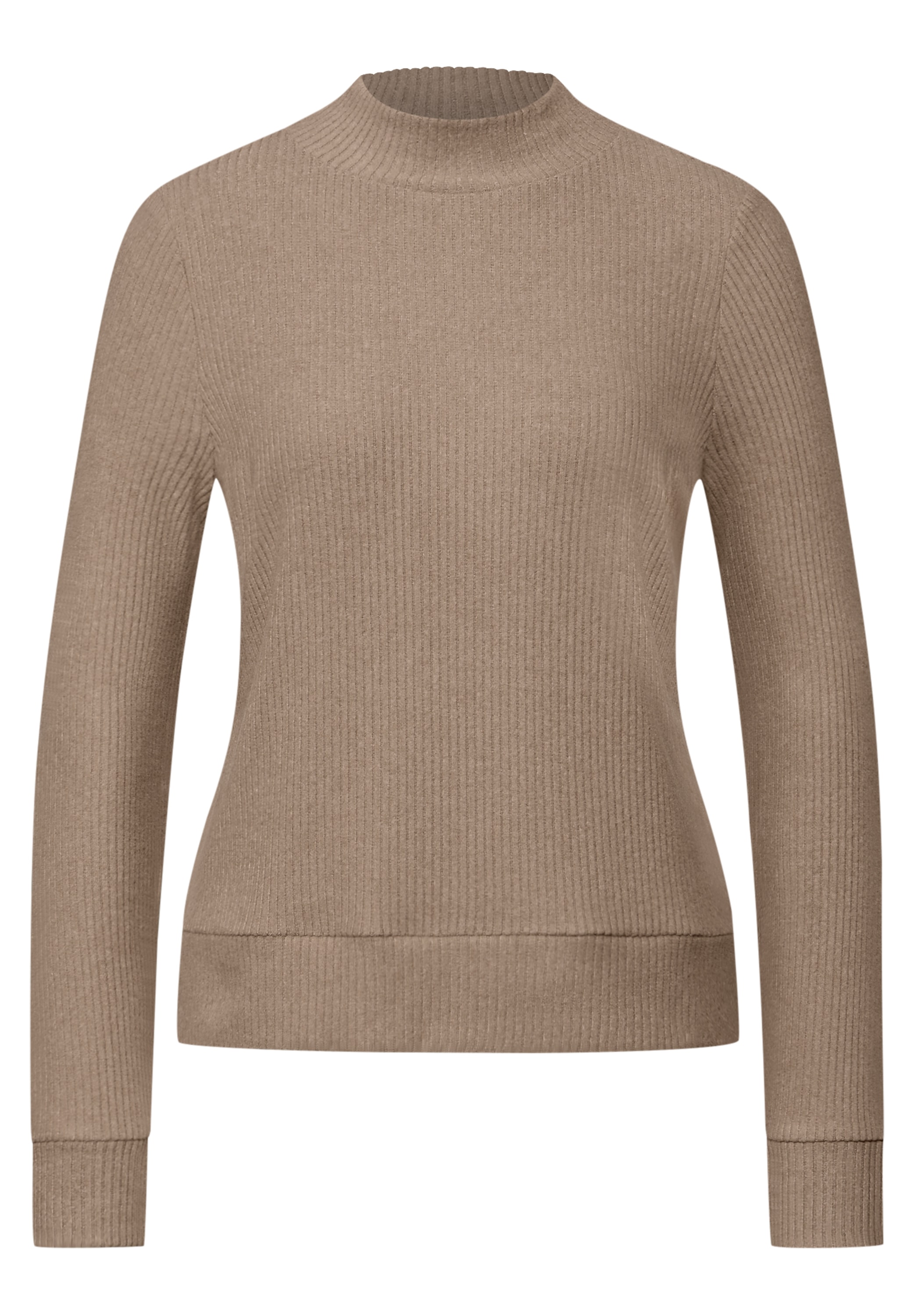 STREET ONE Langarmshirt in Ripp-Optik