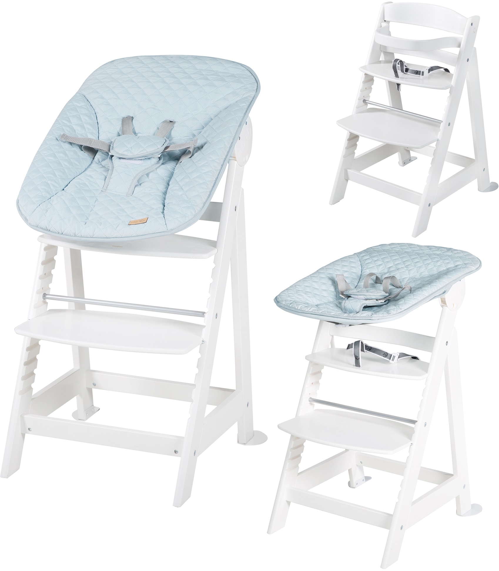 mit Hochstuhl roba® Set Style, Neugeborenen-Aufsatz acheter Born confortablement Up«, 2-in-1 »Treppenhochstuhl