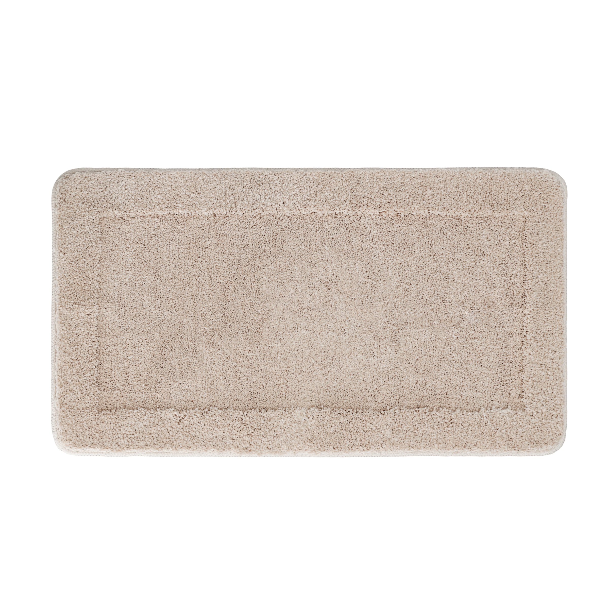 GOODproduct Tapis de bain »Sanremo mit Rahmen, Badvorleger, Badezimmer, sehr weich, Hoch-Tief« Höhe 25 mm revêtement antidérapant Séchage rapide | compatible chauffage au sol Tapis de bain uni, rectangulaire, disponible en set de 3 pièces