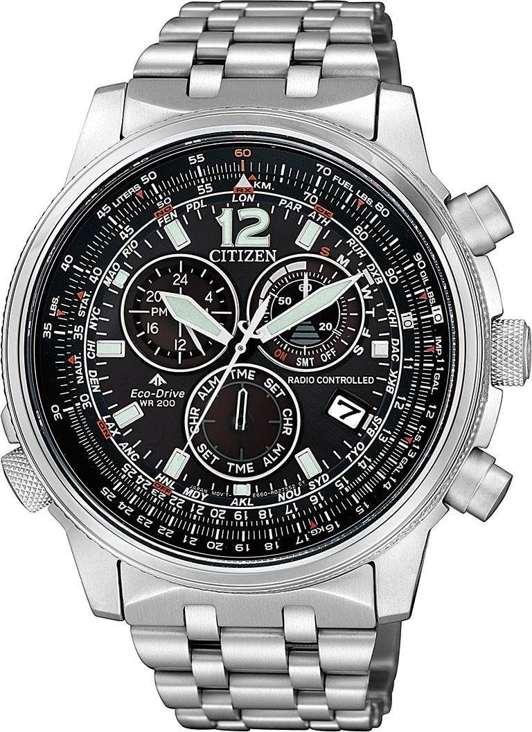 Image of Citizen Funkchronograph Armbanduhr, Herrenuhr, Solar, Stoppfunktion, bis 20 bar wasserdicht