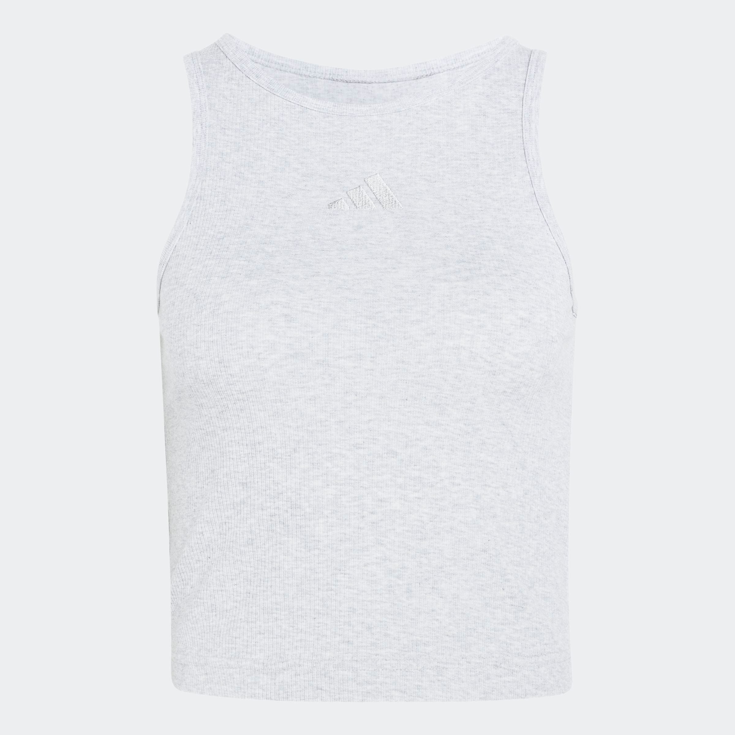 adidas Sportswear Tanktop »ADIDAS KIT, GERIPPT, KLEINES LOGO« gerippt, aus Baumwolle, Viskose und Elasthan, Cropped-Schnitt