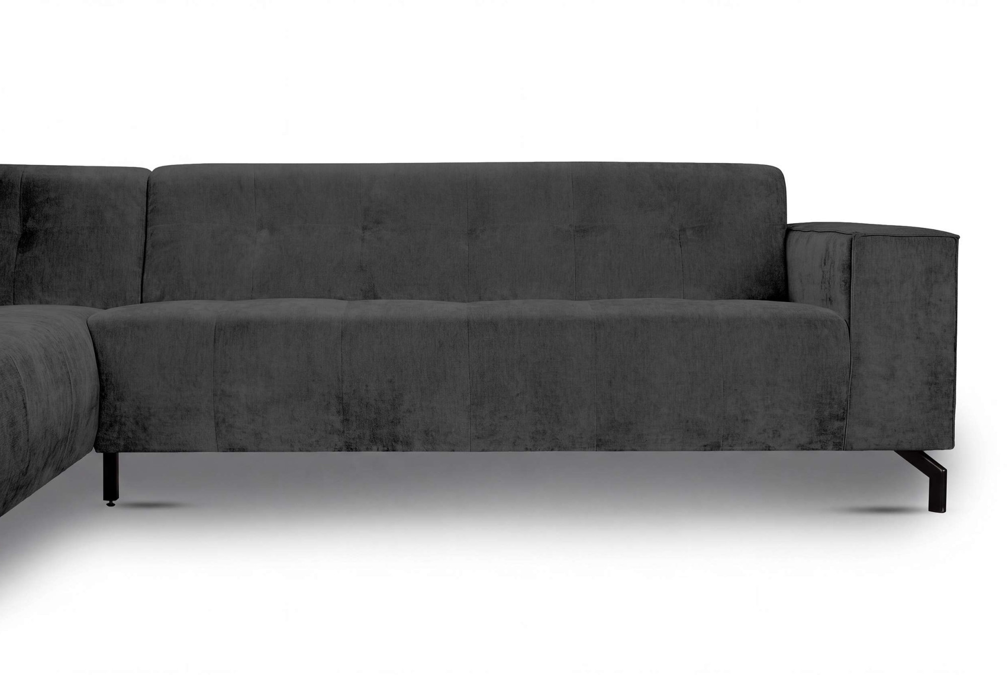 GOODproduct Canapé d'angle »NEW Lorcan« Chenille Bezug, Breite 275 cm, Metallfüsse