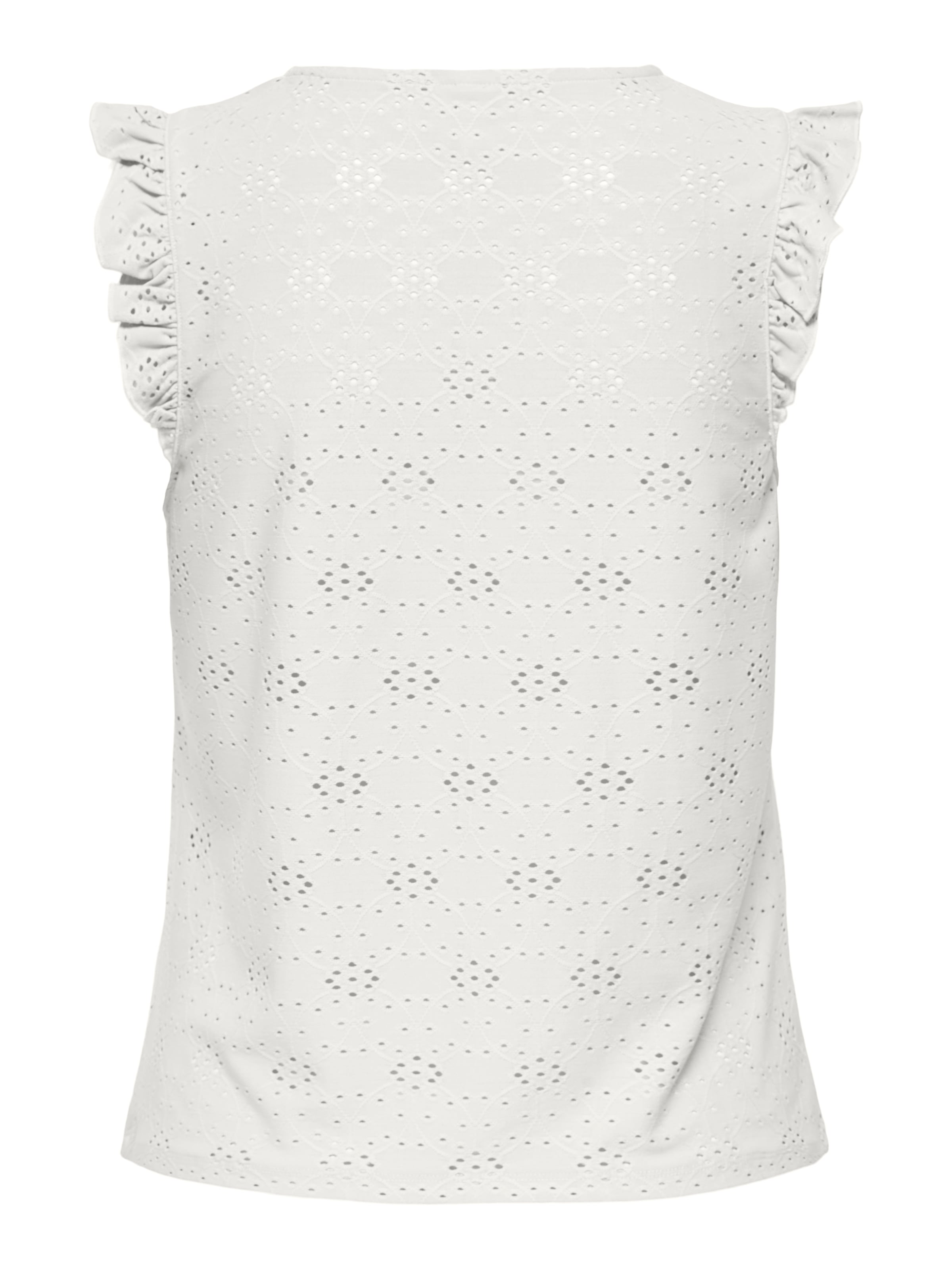 ONLY Shirttop »ONLSMILLA S/L FRILL TOP JRS« Materialmix, regular fit, Rundhals