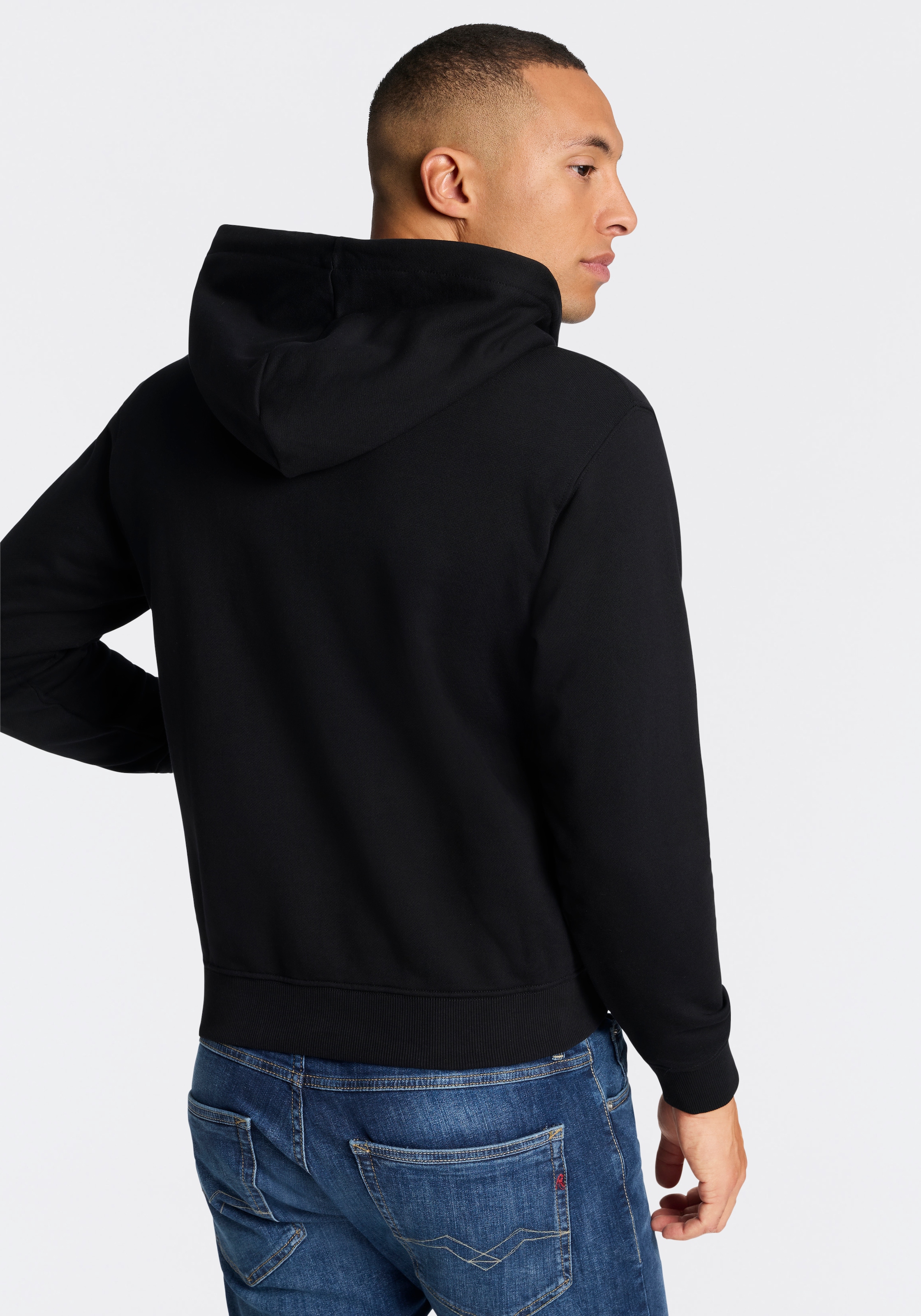 Replay Sweat à capuche en coton, coupe régulière