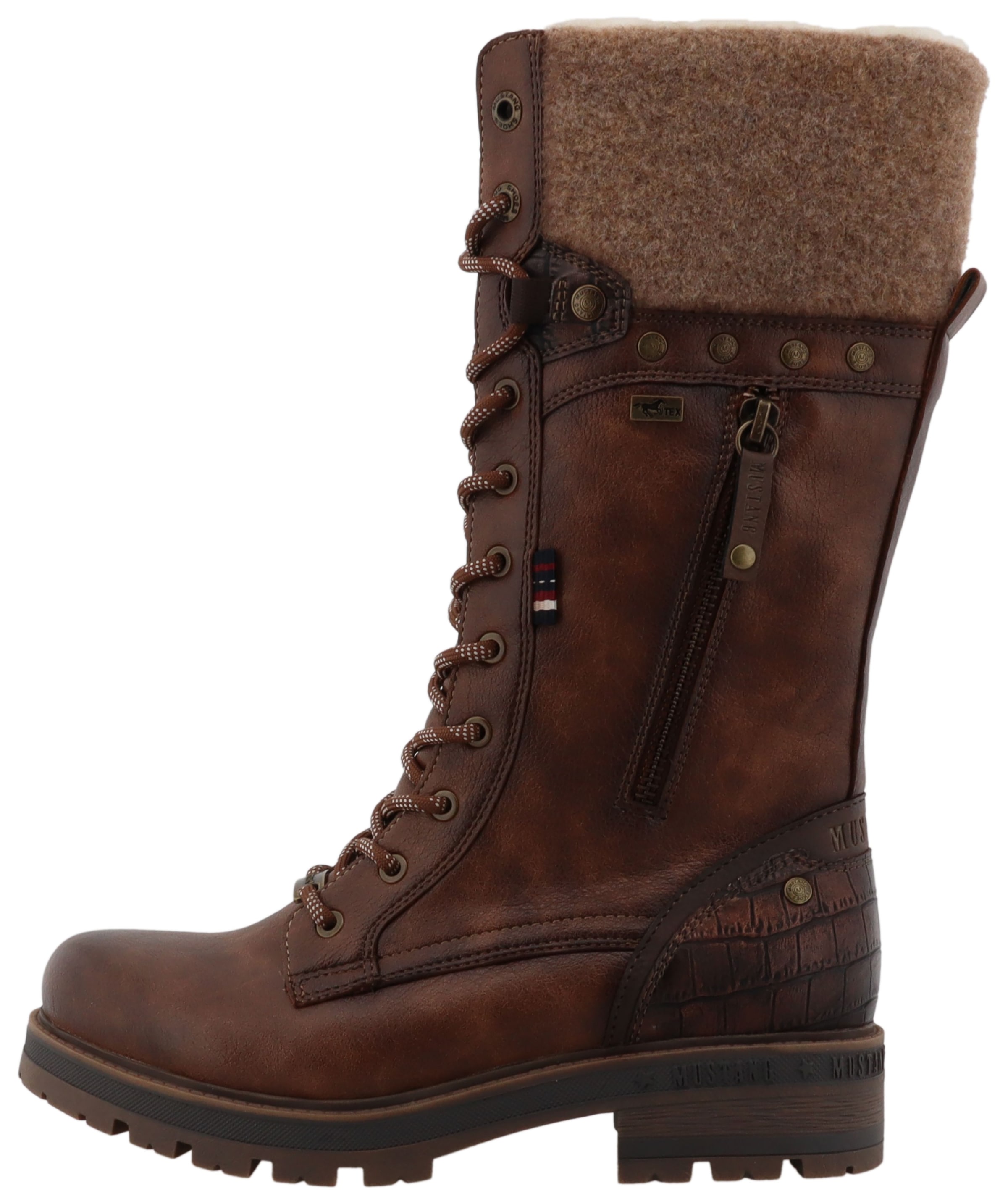 Mustang Shoes Winterstiefel »Darleen«  Schnürstiefel mit Reissverschluss