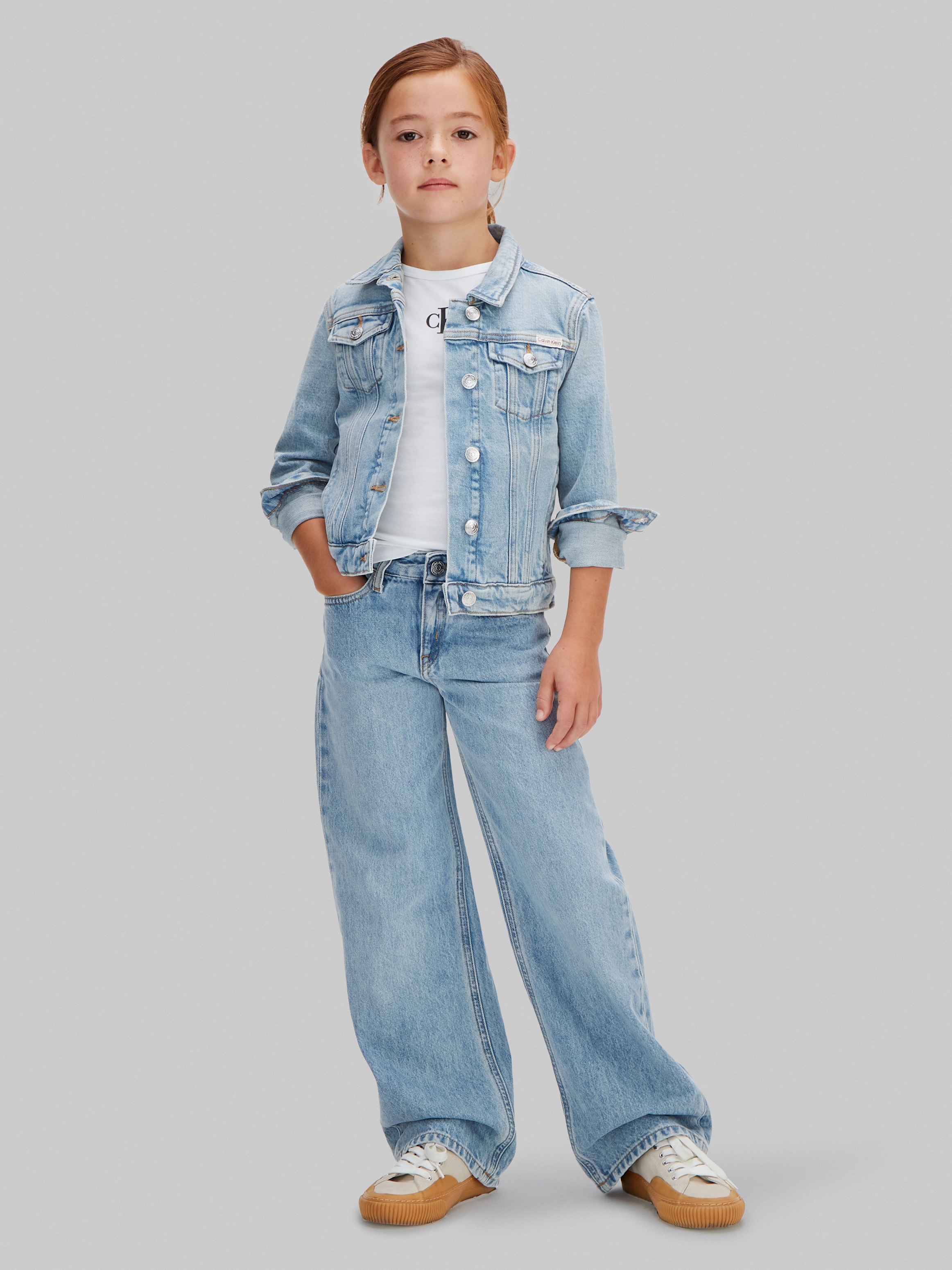 Calvin Klein Jeans Jeans large »WIDE LEG JEANS« Regular fit pour enfants avec poches pratiques