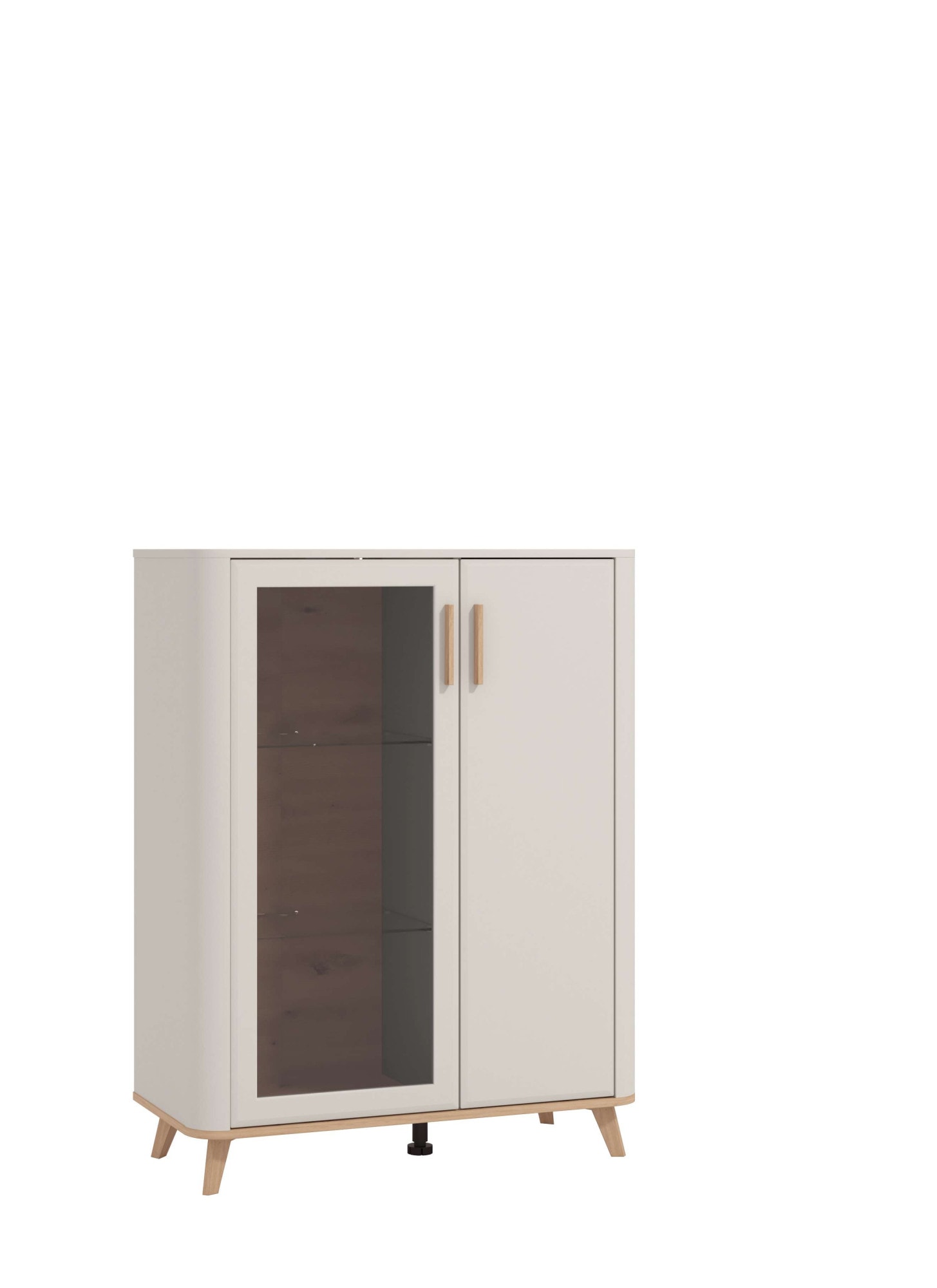 Image of Home affaire Highboard "Darwen Sideboard, Kommode, Anrichte, Schrank, Vitrine" Abgerundete Kanten, matte Kaschmir-Oberflächen, mit 4 Böden