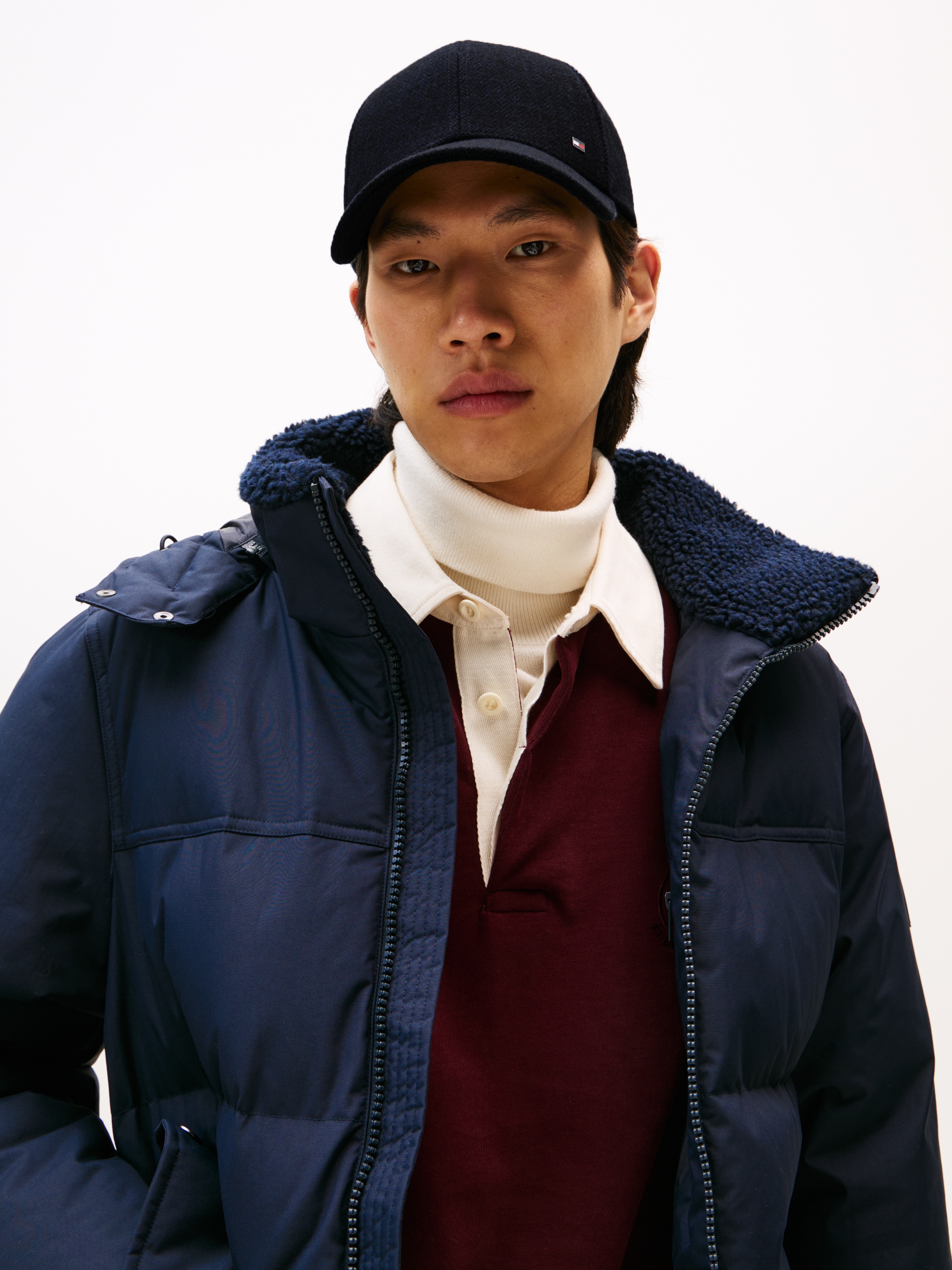 Tommy Hilfiger Baseball Cap »TH FLAG HERRINGBONE 6 PANEL CAP«, mit Klemmschnalle, aus Wollmischung