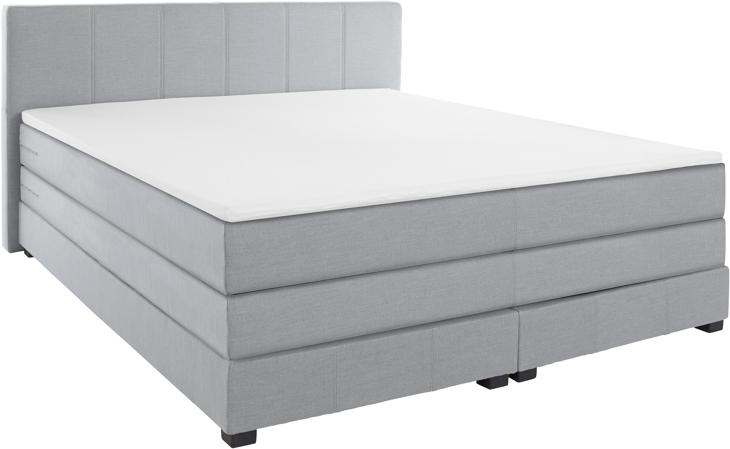 GOODproduct Boxspringbett »Peetu«, Taschenfederkern-Matratze, in 4 Breiten und 4 Farben, incl. Topper