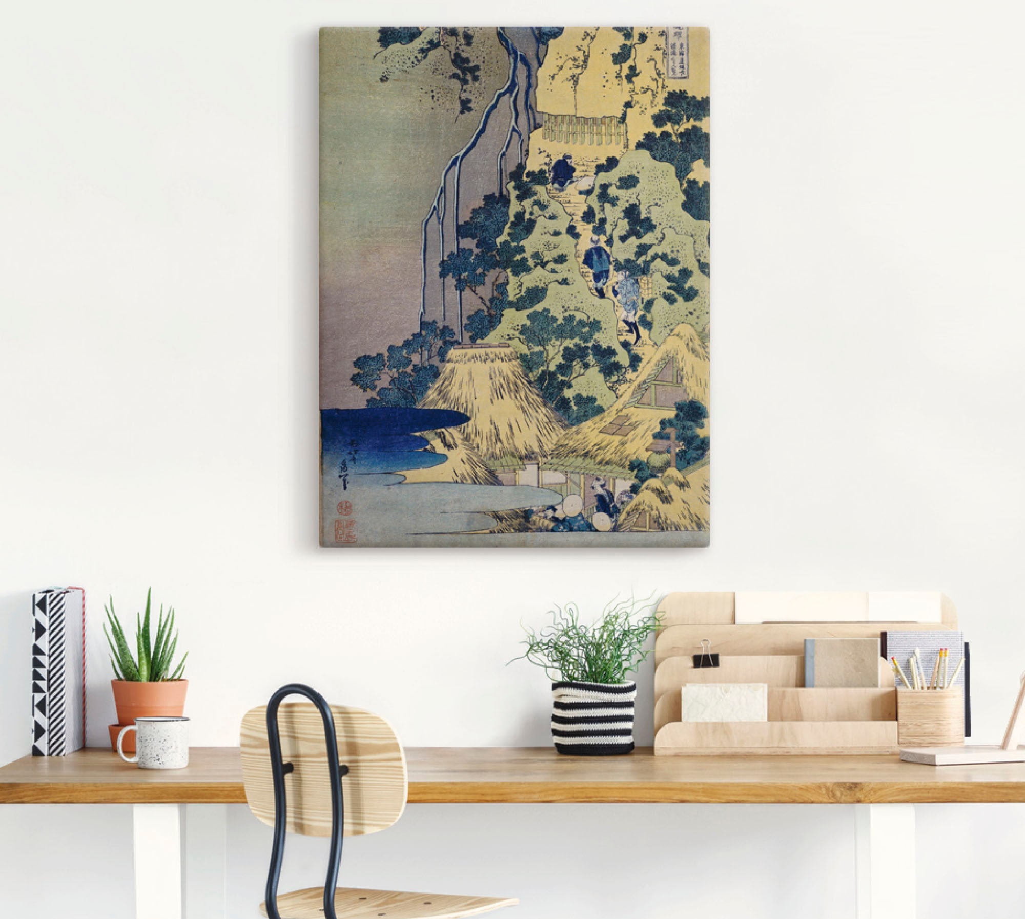 Artland Leinwandbild »Reisende beim Aufstieg eines Berges« Berge 1 Stk. tlg. auf Holzrahmen gespannt