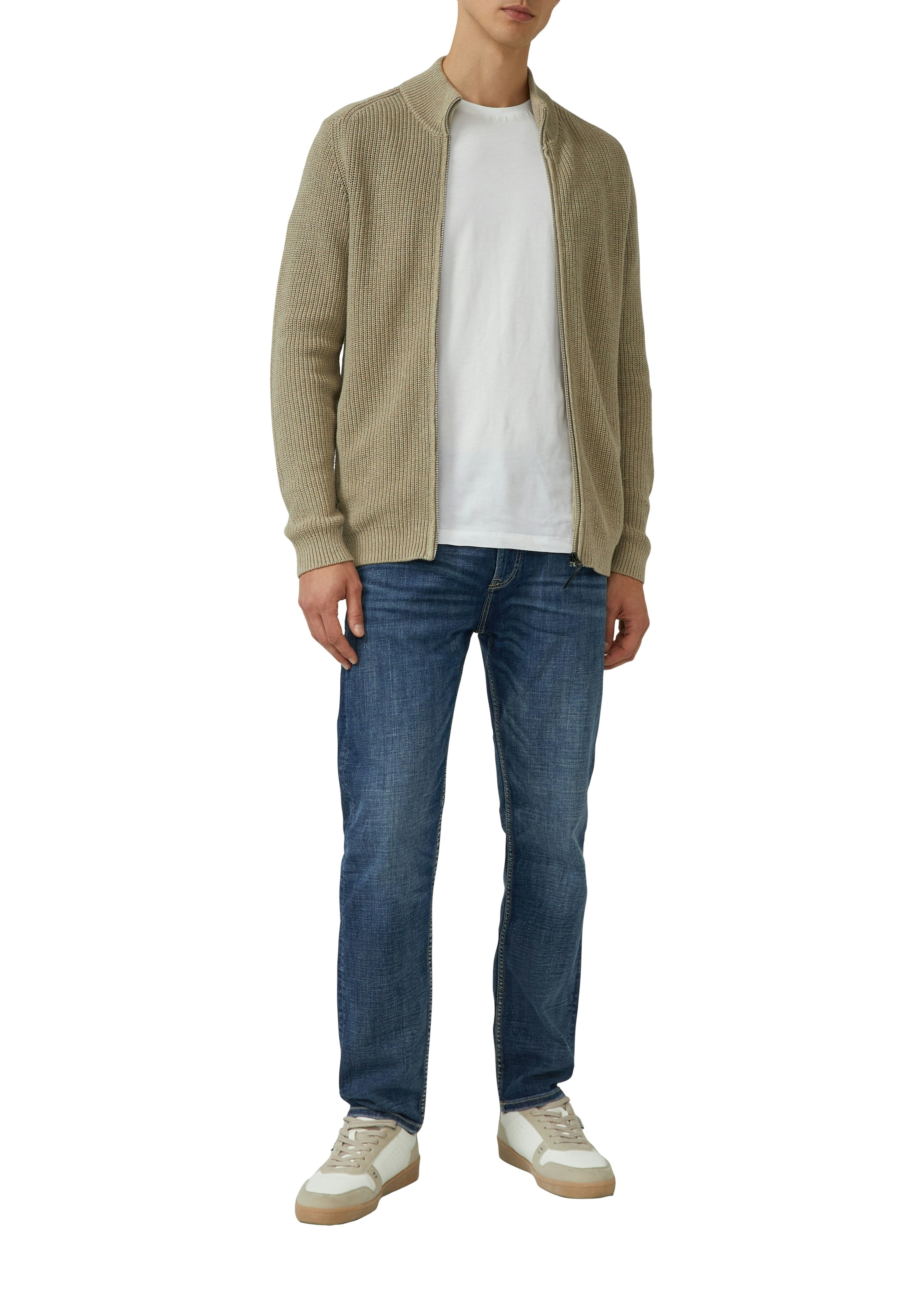 s.Oliver Strickjacke mit Stehkragen und Reissverschluss
