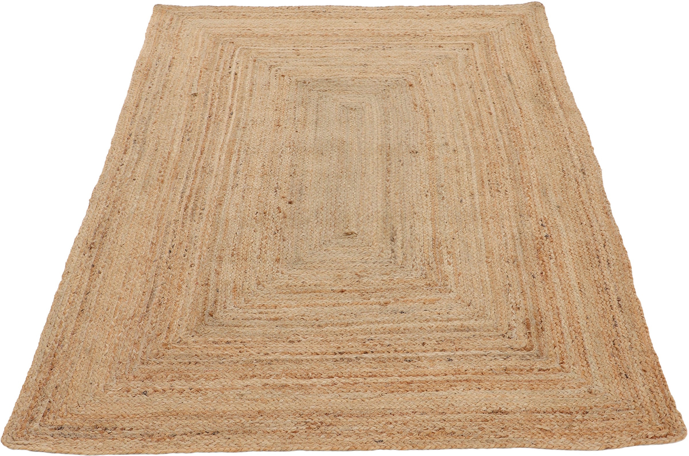 Image of carpetfine Teppich »Nele«, rechteckig, 6 mm Höhe, geflochtener Wendeteppich aus 100% Jute, in vielen Grössen und Formen, quadratisch, rund, oval, Wohnzimmer, Schlafzimmer bei Ackermann Versand Schweiz