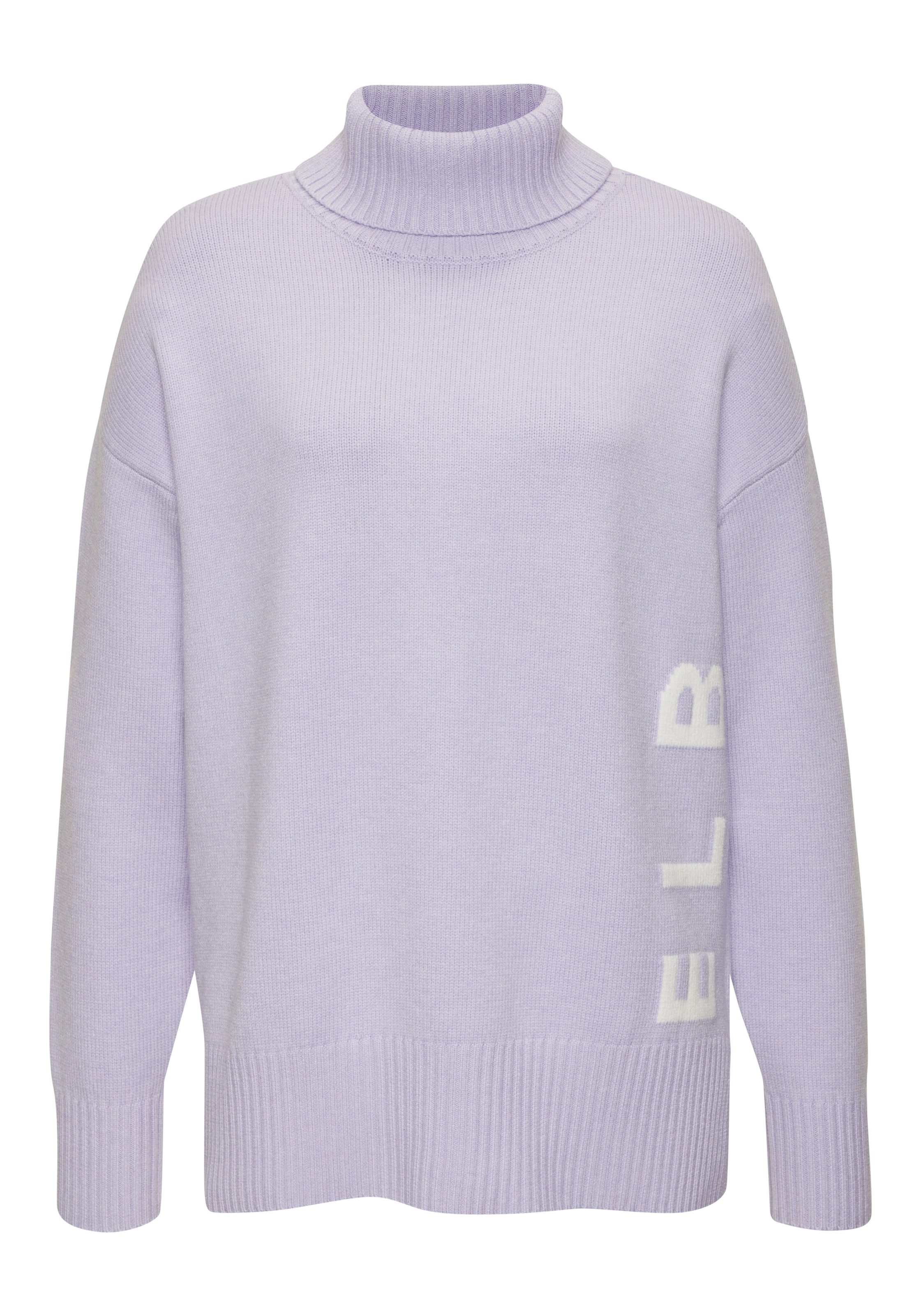 Elbsand Rollkragenpullover »mit eingestricktem Logoschriftzug« Kuscheliger Strickpullover, lockere Passform, super weich, casual