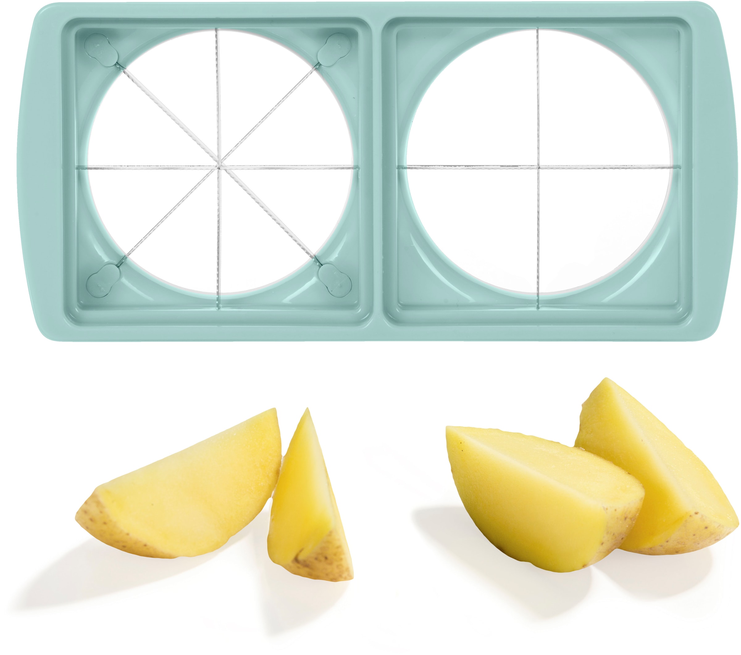 Genius Hachoir »Nicer Dicer Fusion inkl. XXL-Messereinsatz 12 x 36 mm, Set 14-tlg« ND Fusion werden eine Vielzahl von Schneidgeräten in Einem kombiniert