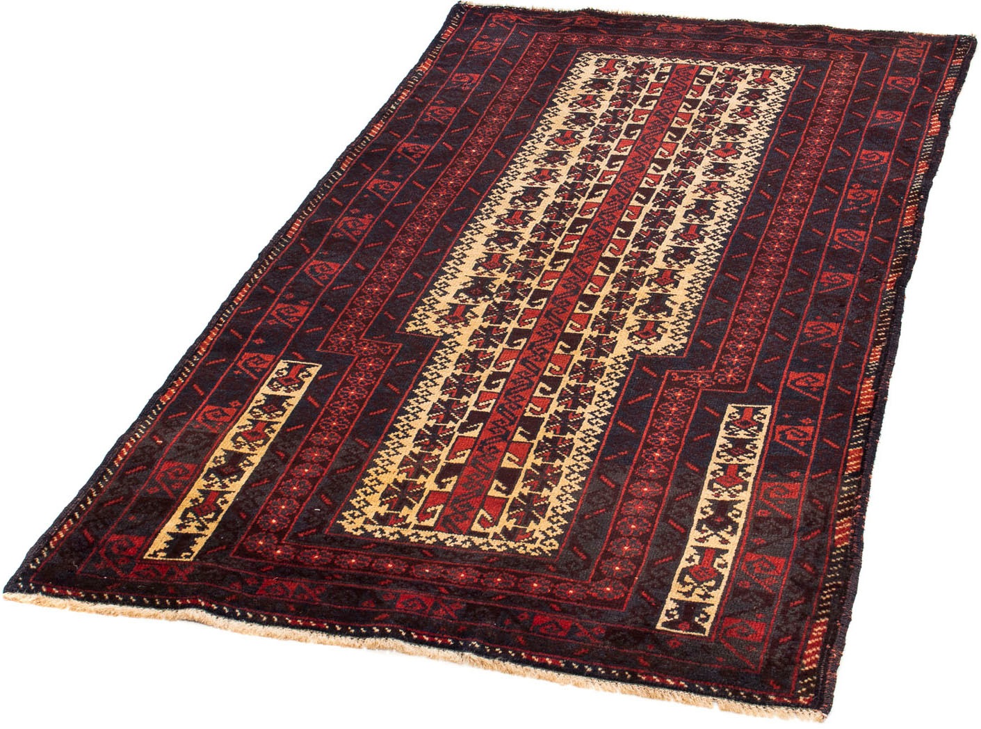 Image of morgenland Orientteppich »Belutsch - 148 x 86 cm - dunkelrot«, rechteckig, 8 mm Höhe, Wohnzimmer, Handgeknüpft, Einzelstück mit Zertifikat bei Ackermann Versand Schweiz