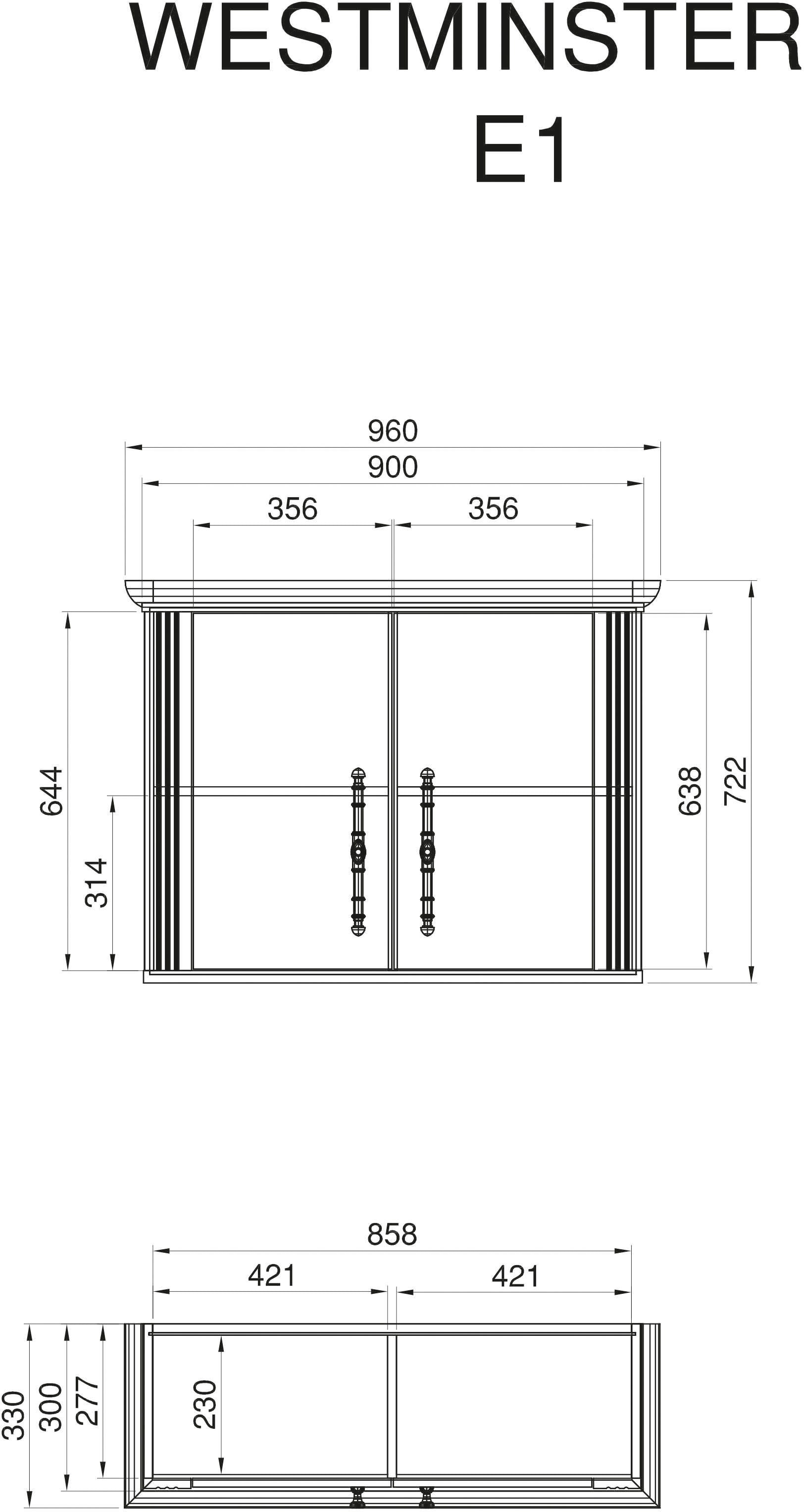 GOODproduct Küche »KS-Westminster« Breite 226 cm, ohne E-Geräte
