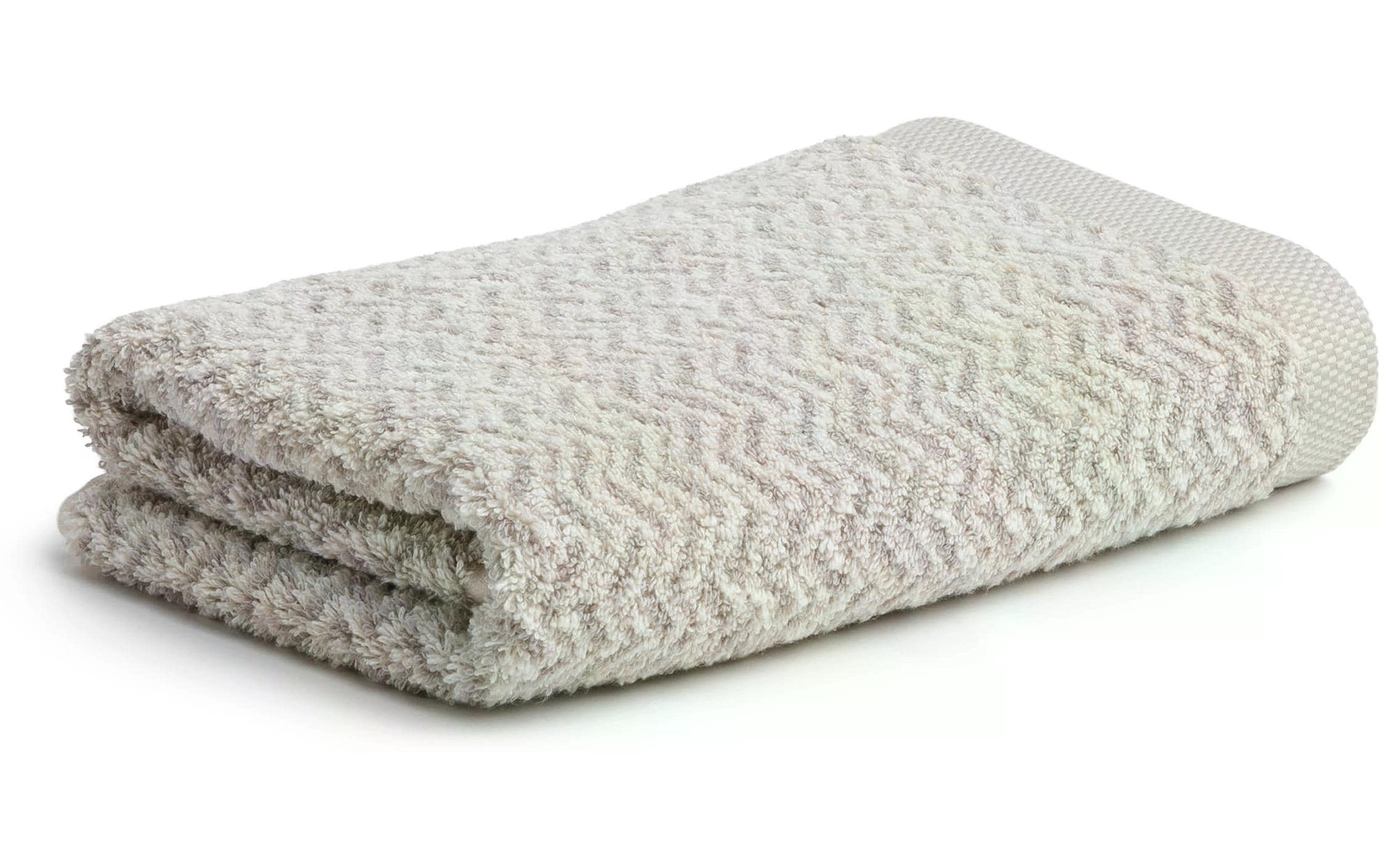 Image of Möve Handtuch "Brooklyn 50 x 100 cm, Beige/Weiss"