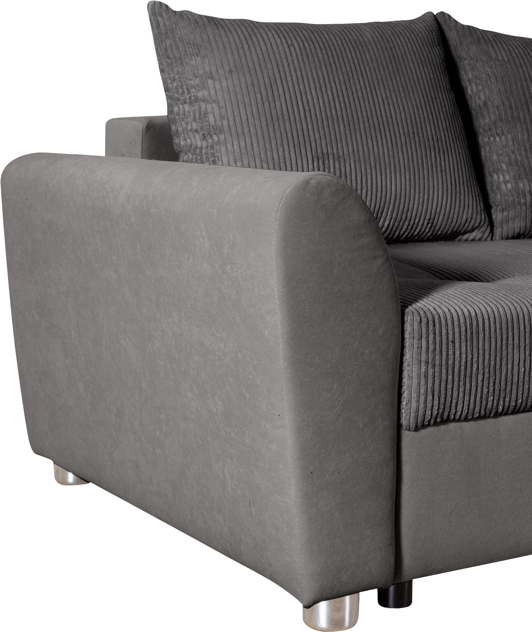 COLLECTION AB Ecksofa »Jana L-Form, B: 220 cm« Bettfunktion, Bettkasten & 1 Zierkissen, Federkern