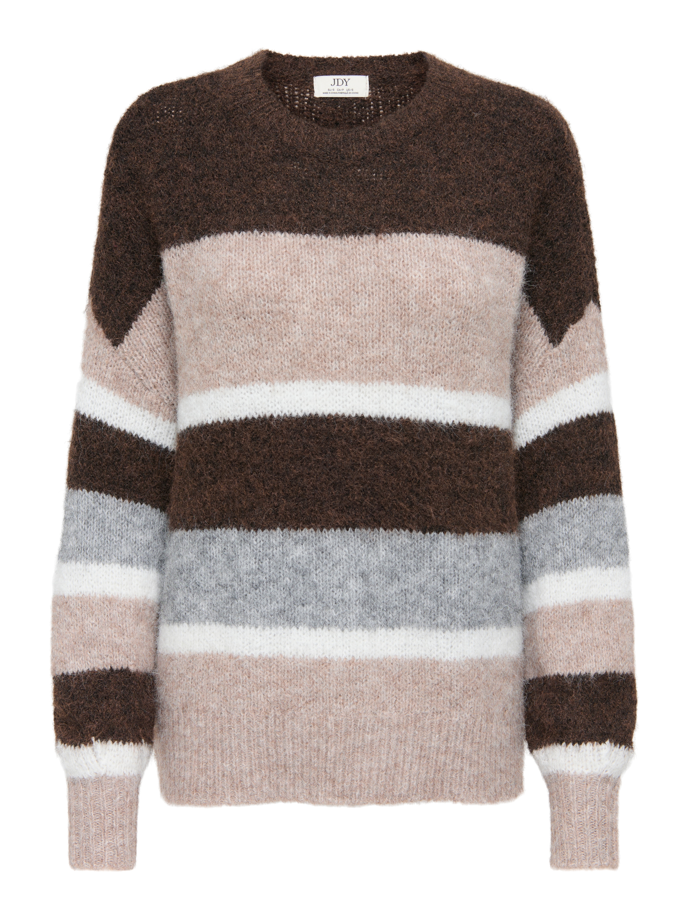 JDY Strickpullover »JDYZOEY LIFE L/S ON COLORBLOCK PULL KNT« Materialmix