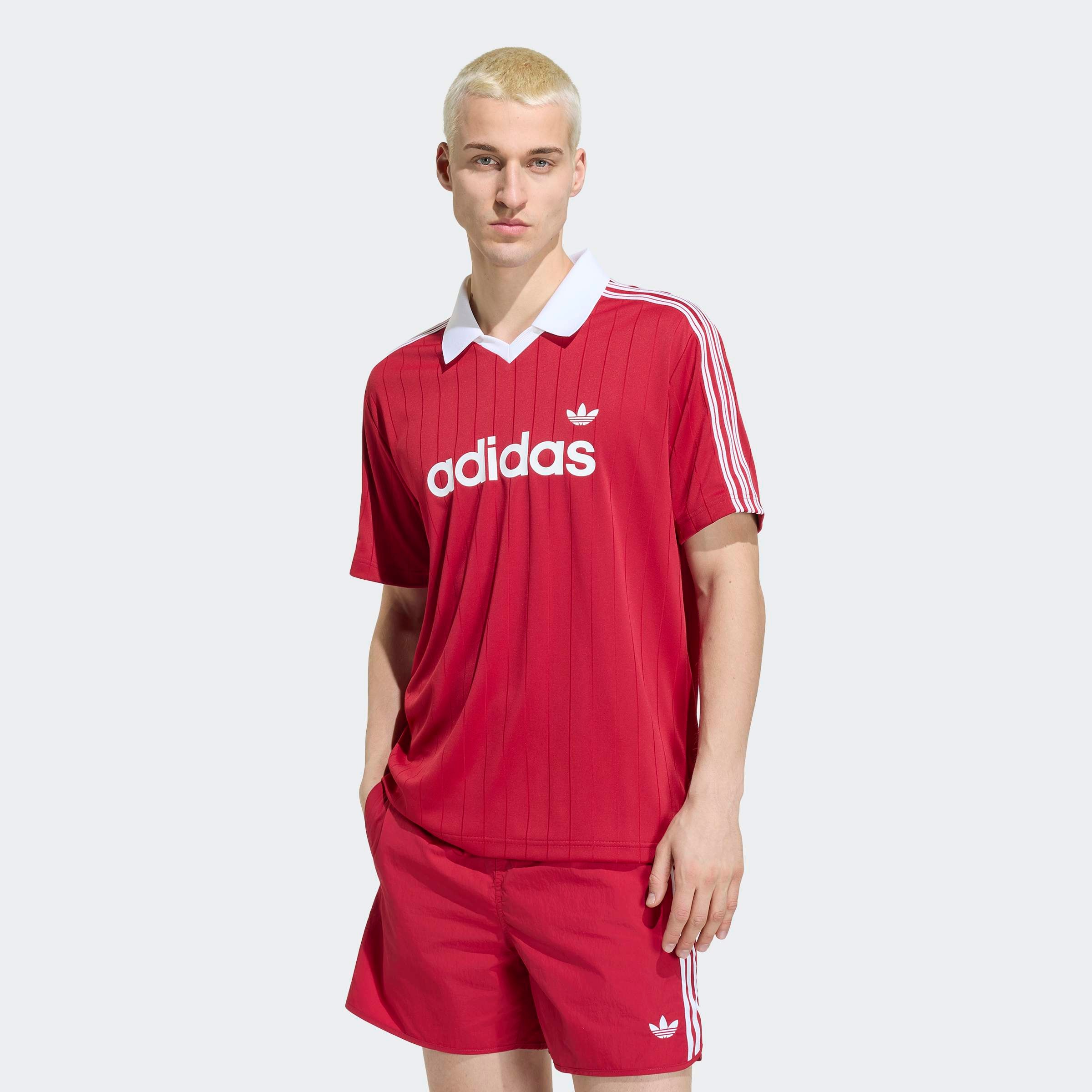 Image of adidas Originals Poloshirt "LEICHTES SPORT-TRIKOT" sportlicher Stil, ohne Verschluss, kurze Ärmel, gerader Rumpfabschluss