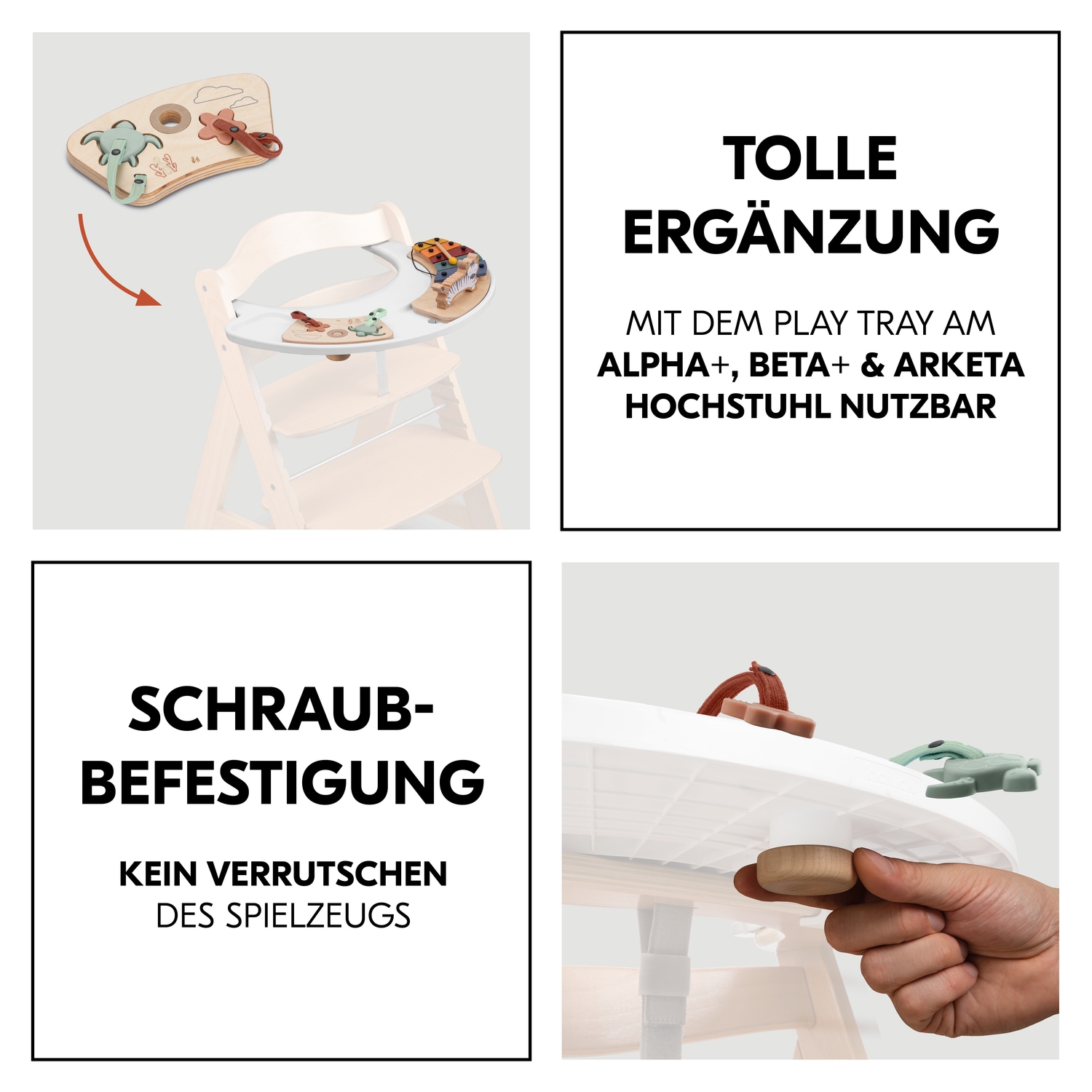 Hauck Puzzle »Play Puzzling S, Turtle & Flower« aus Holz; für Hauck Play Tray