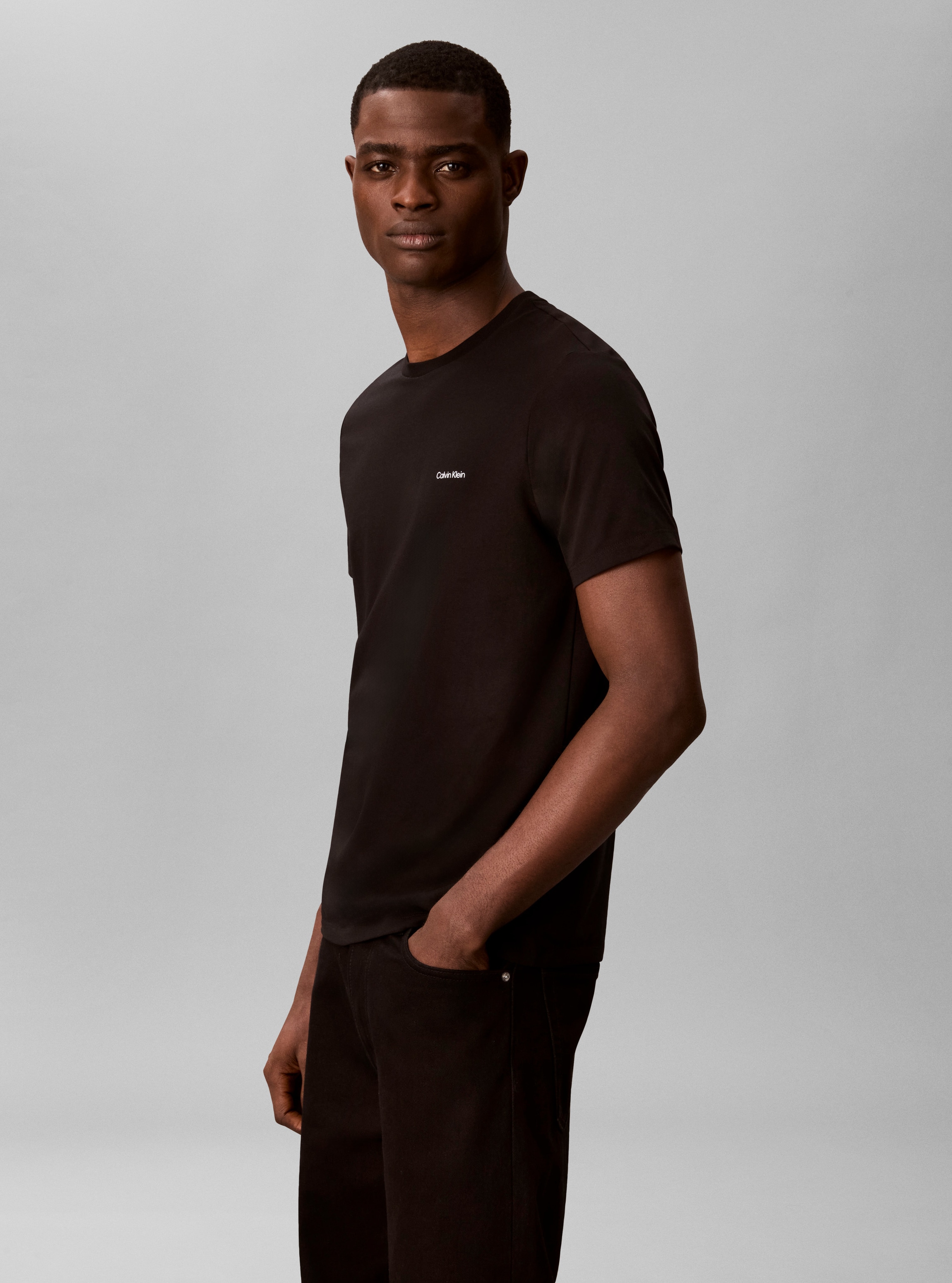 Calvin Klein T-shirt »SLIM STRETCH COTTON« Coupe slim avec encolure ronde