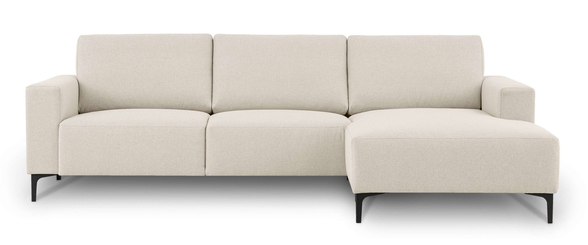 Home affaire Ecksofa »Tournon, L-Form, Breite 262 cm, Webstoff, Chenille«, Designsofa im nordischen Stil, Wellenunterfederung, Metallfüsse