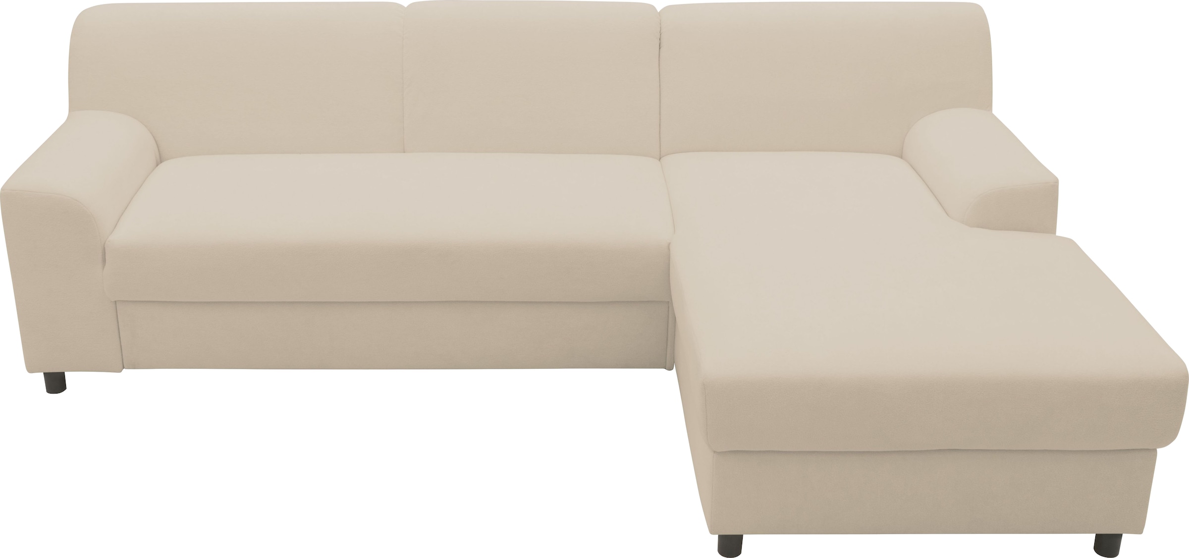 DOMO collection Ecksofa »Turah 2, L-Form, in Cord u. wasserabweisender Microfaser, Federkern«, B/T/H: 241/146/79 cm, incl. Zierkissen, wahlweise mit Bettfunktion