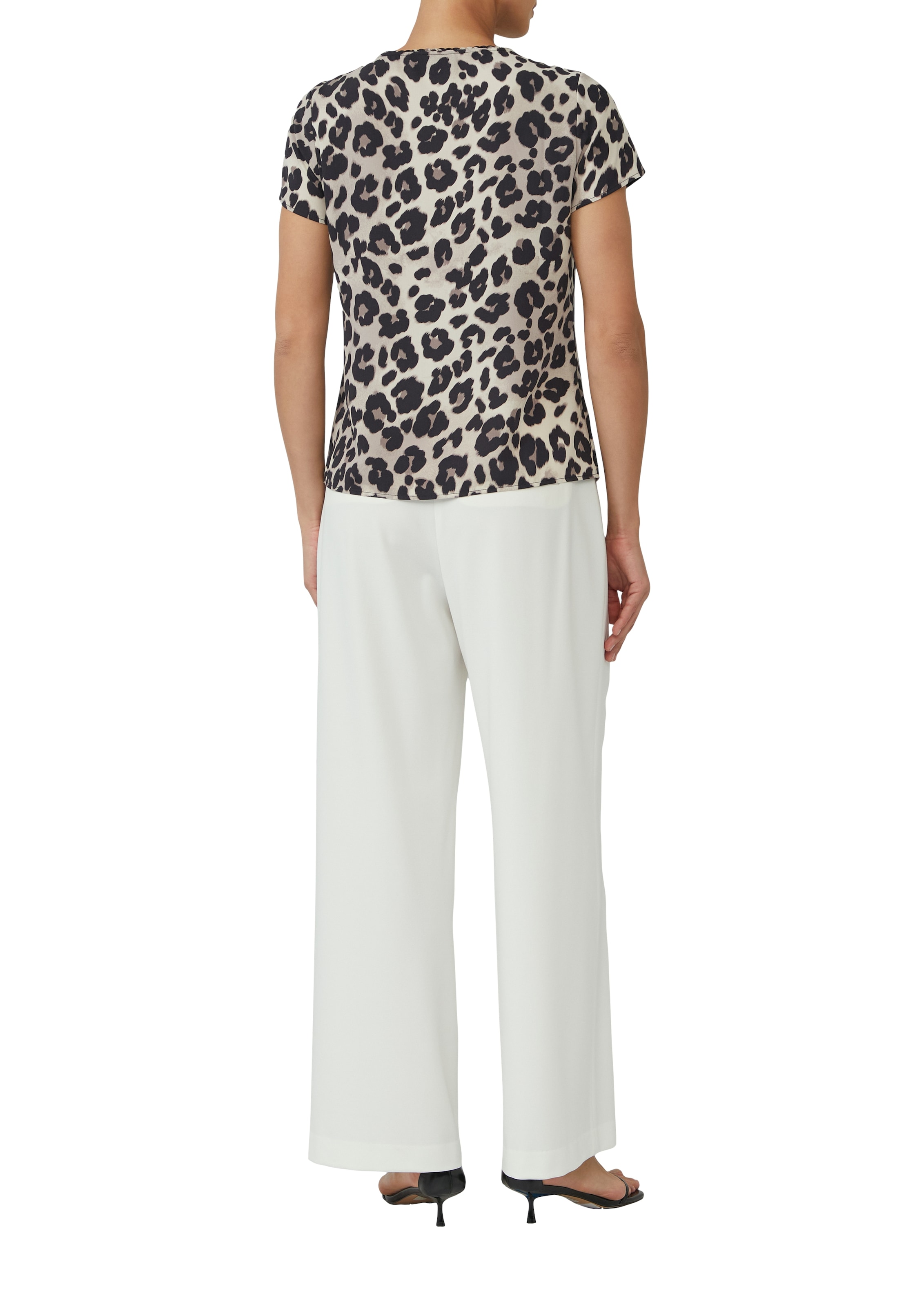 s.Oliver BLACK LABEL Kurzarmbluse, mit All-Over Print